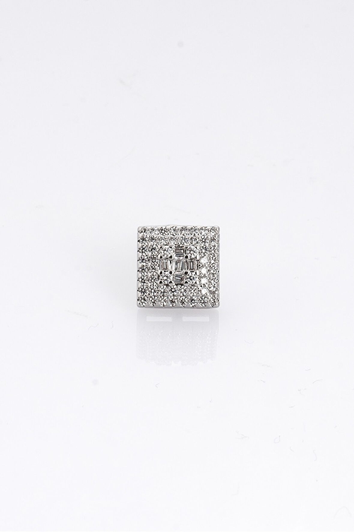 10mm Square Cut Diamond Küpe
