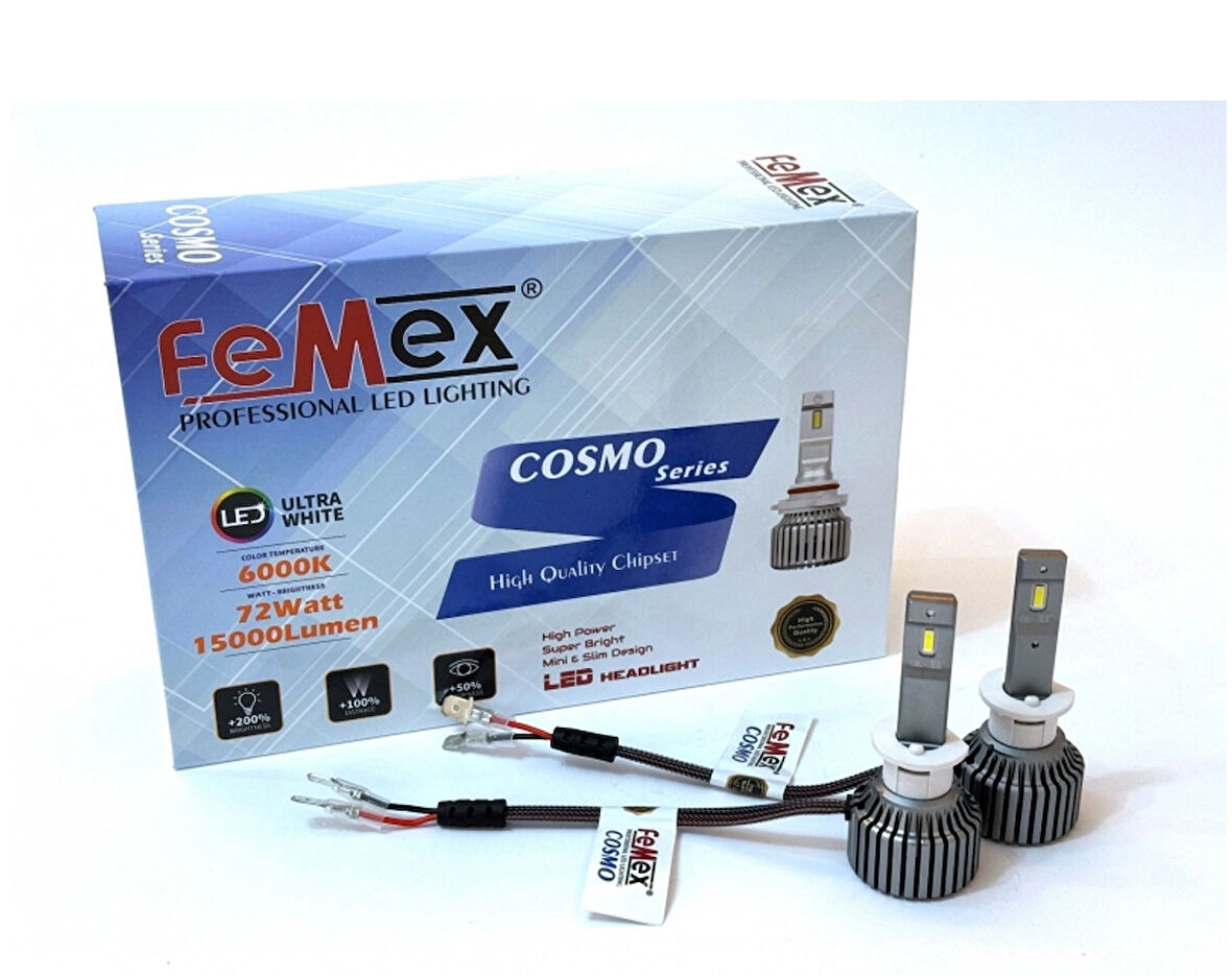 Femex Cosmo H1 Şimşek Etkili Led Xenon 72W 15.000 Lumen