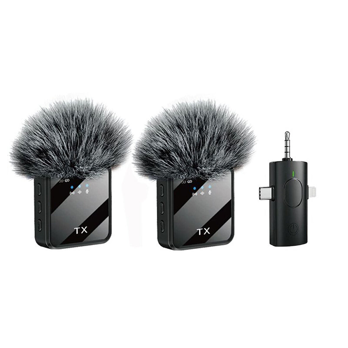 Çeşithane F11-2 3-in-1 Kablosuz Yaka Mikrofon – Telefon, Video Kayıt, Gürültü Önleyici