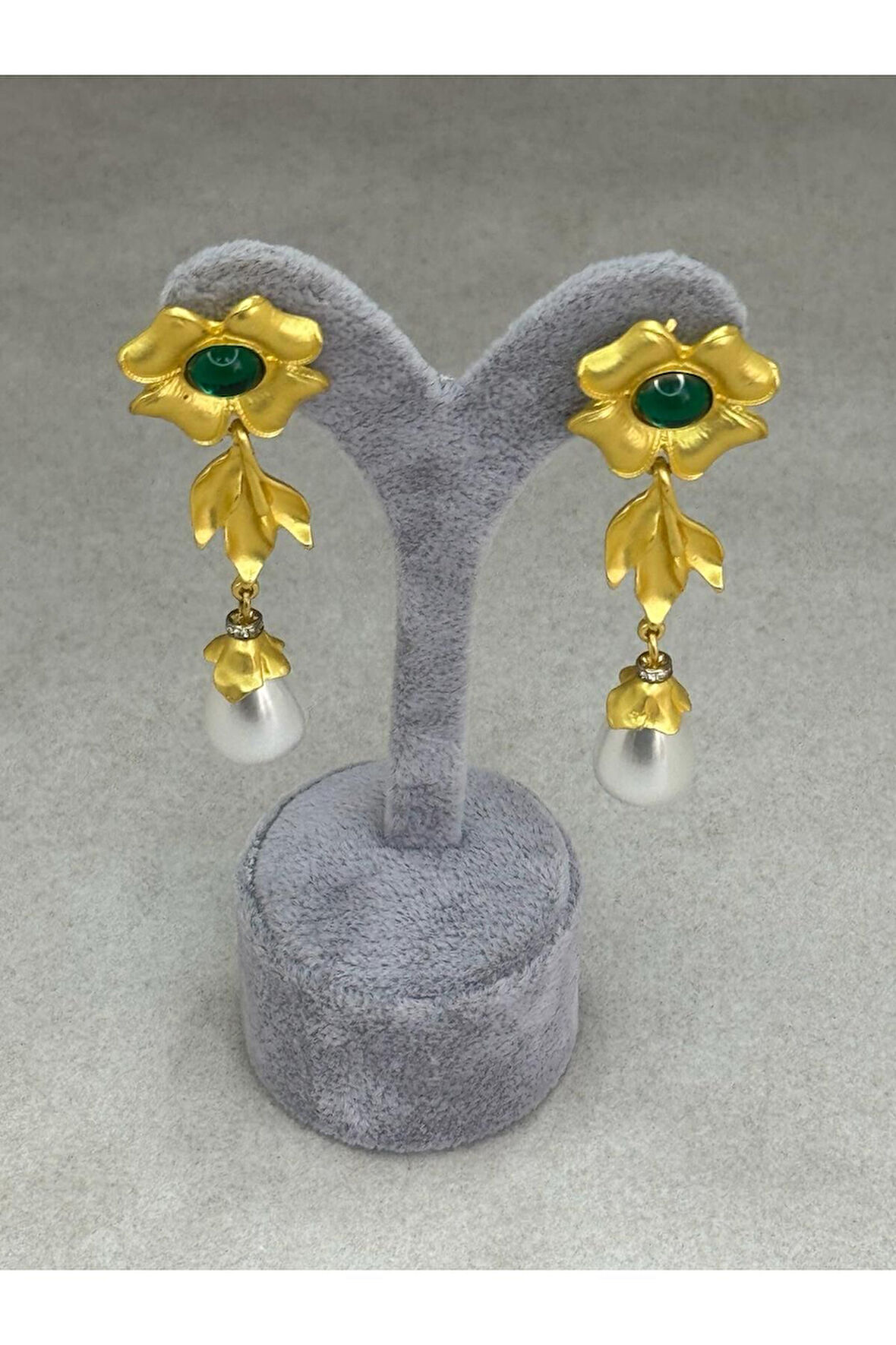 İnci sallantılı vintage küpe