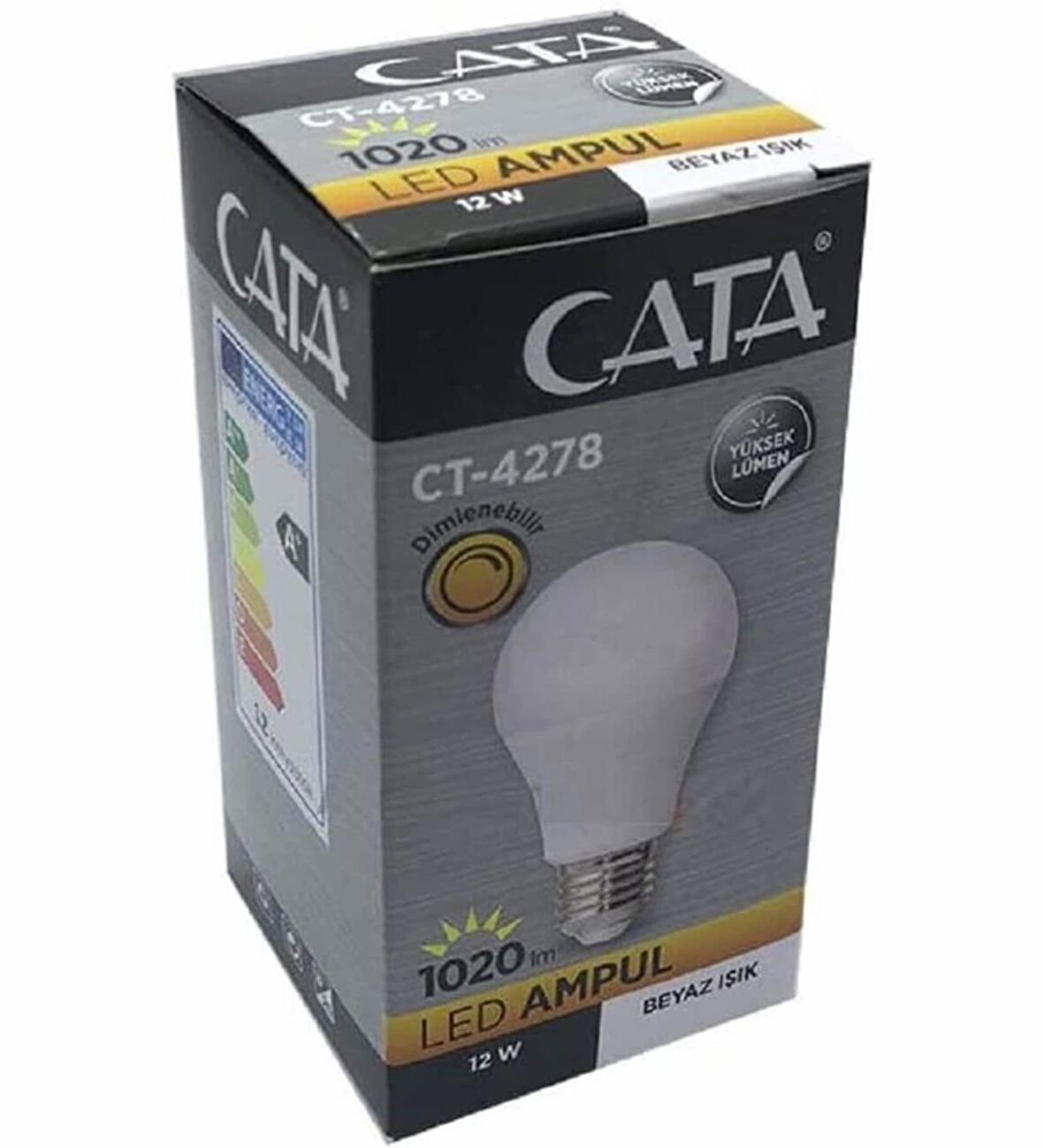 Cata 12W Dim Edilebilir Led Ampul (E27) Beyaz Işık Işık