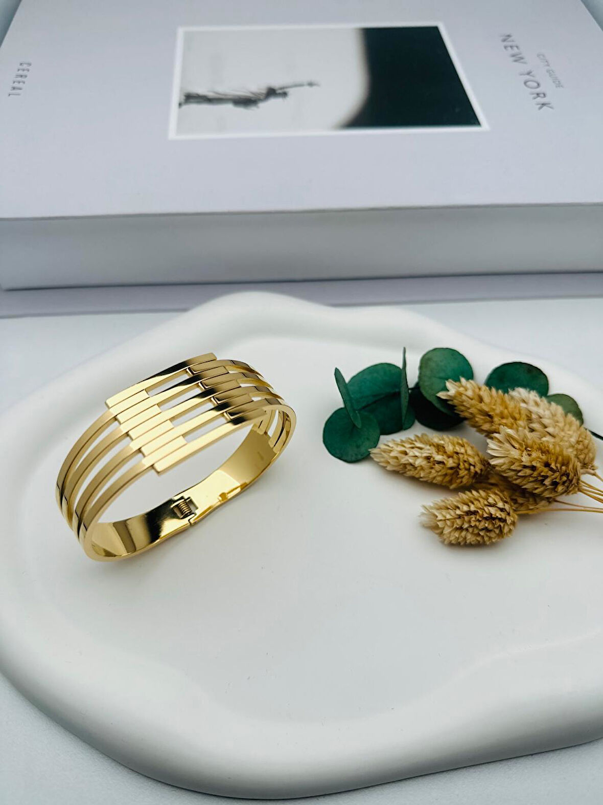 Charmlı Ajda Bilezik G Harfi  (Gold) 6,7mm 22079