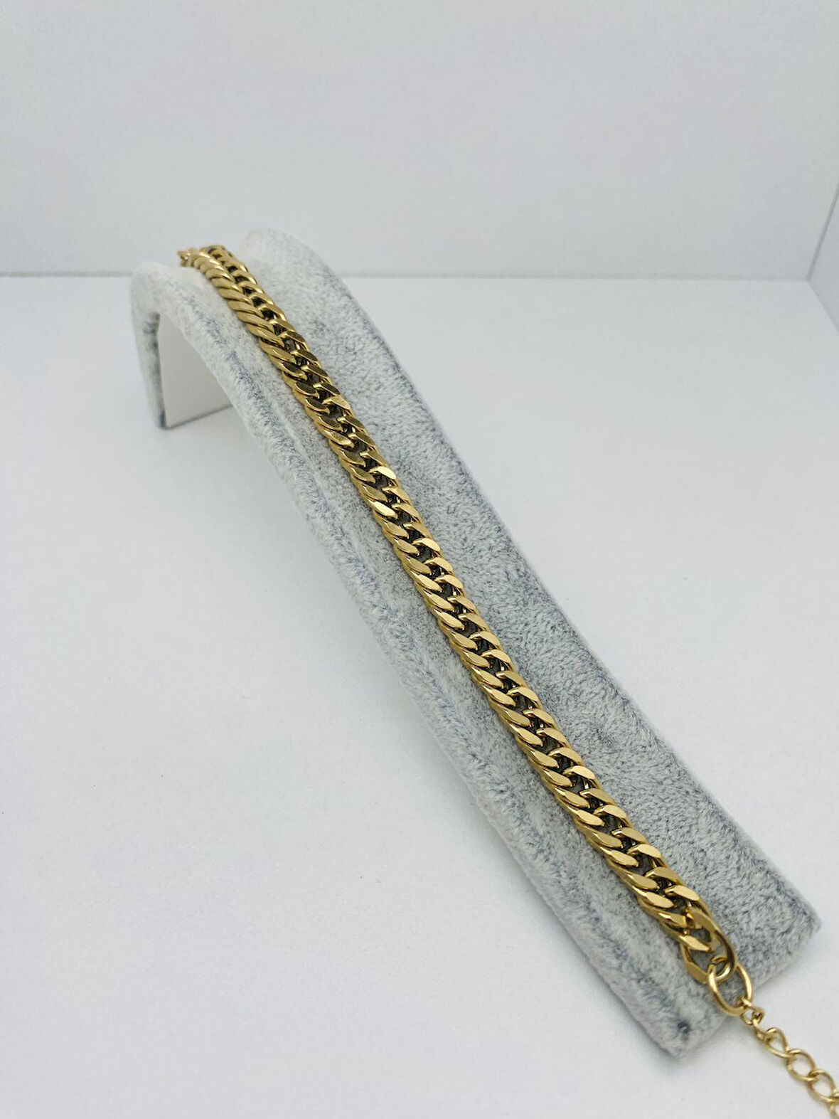 Klasik Zincir Çelik Bileklik (Gold) Blk 2148