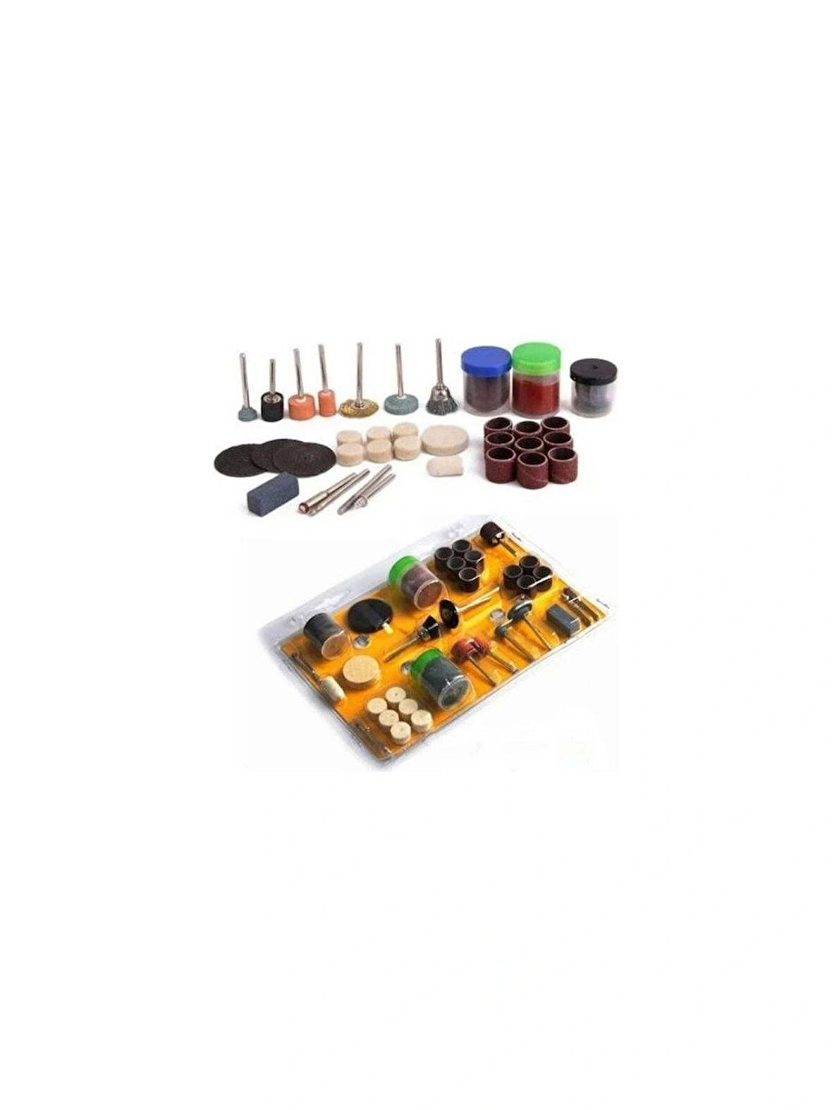 105 Parça Taşlama Zımpara Dremel Gravür Oyma Delme Seti