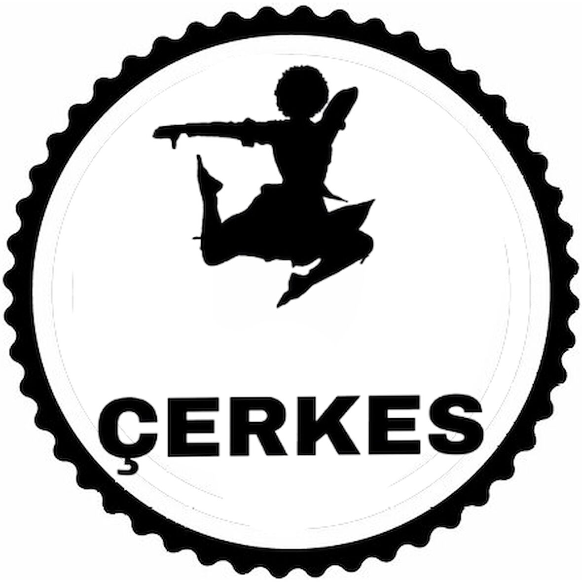 Çerkes Dansçı Tasarım Sticker 10 x 10 cm