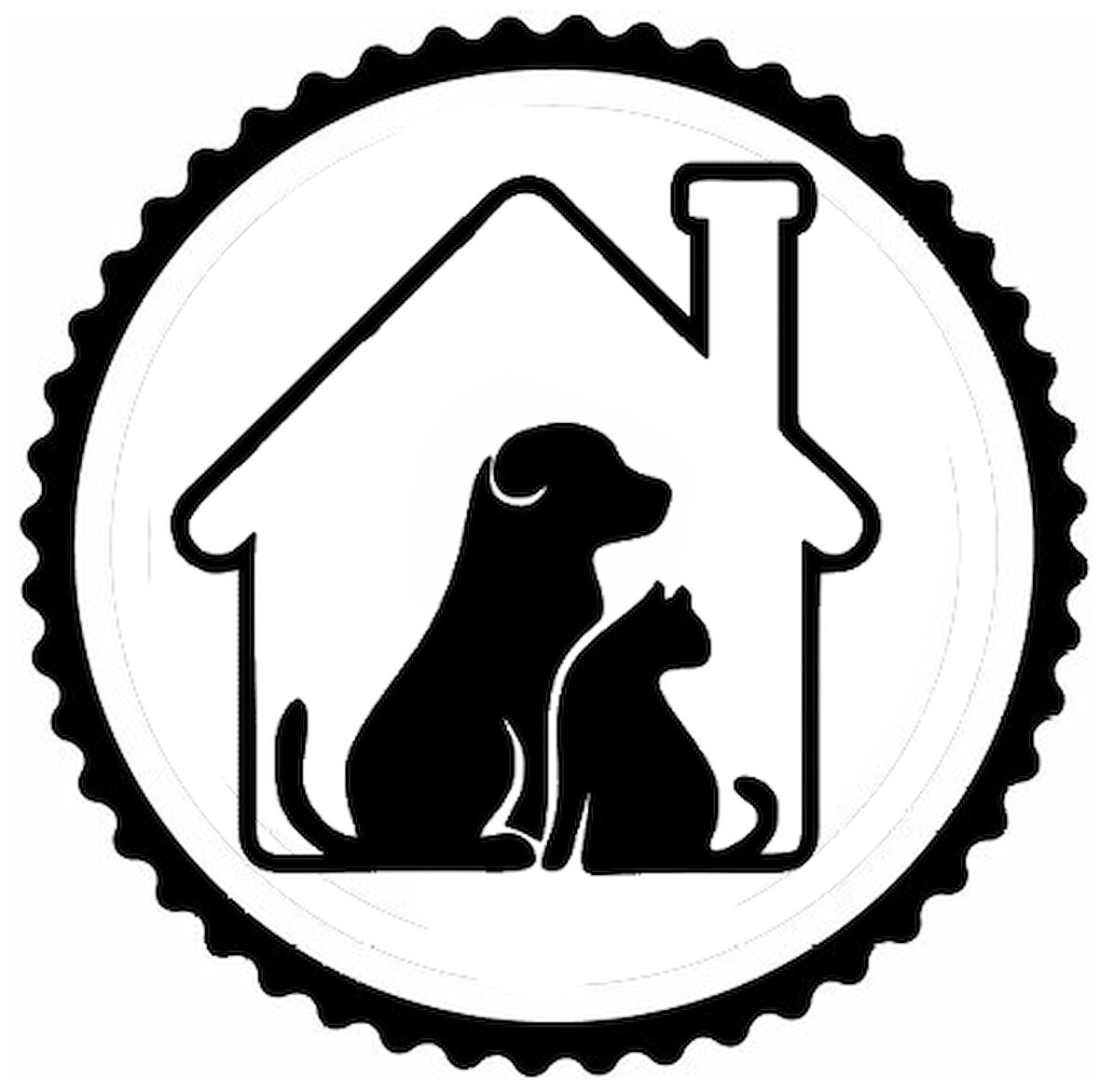 Köpek Ve Kedi Tasarım Sticker 20 x 20 cm