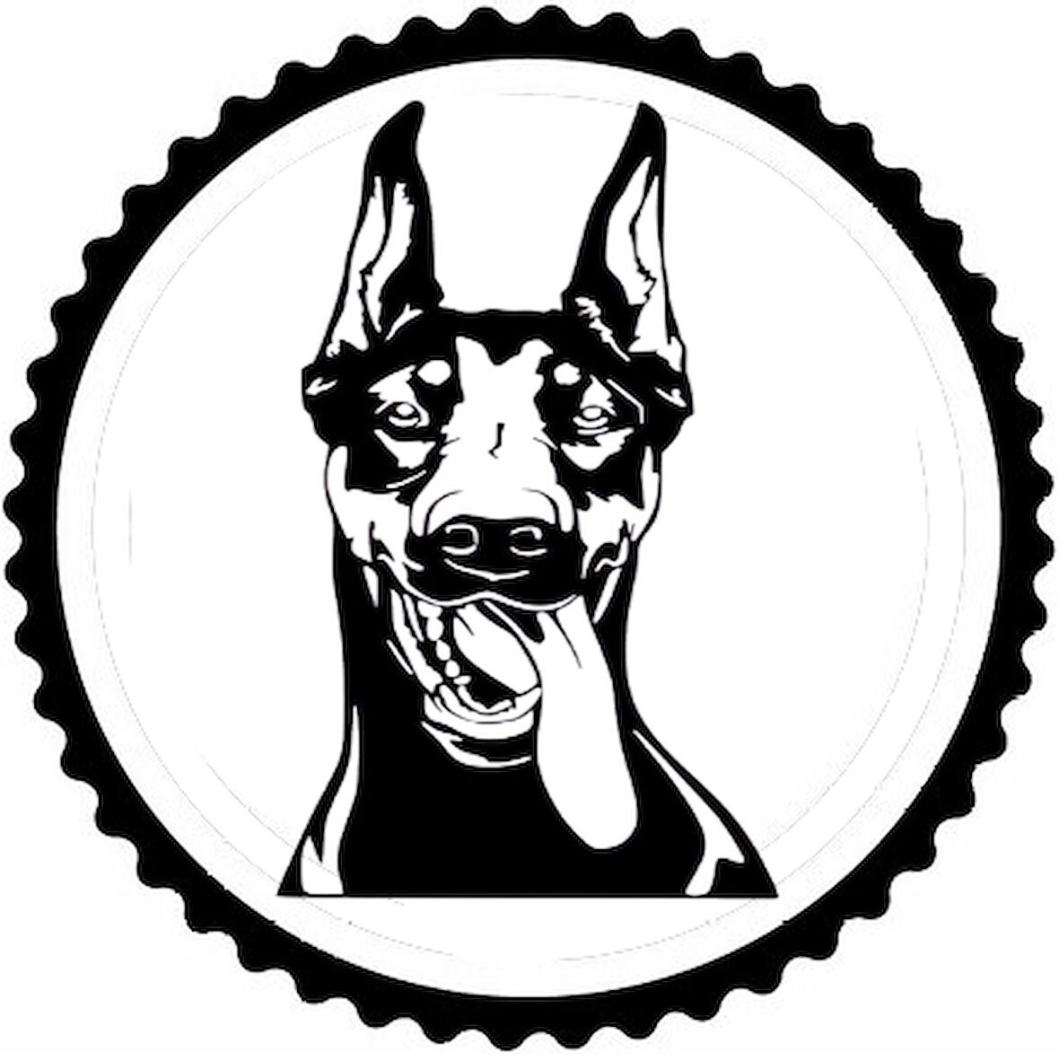 Sevimli Köpek Tasarım 3.Model Sticker 20 x 20 cm