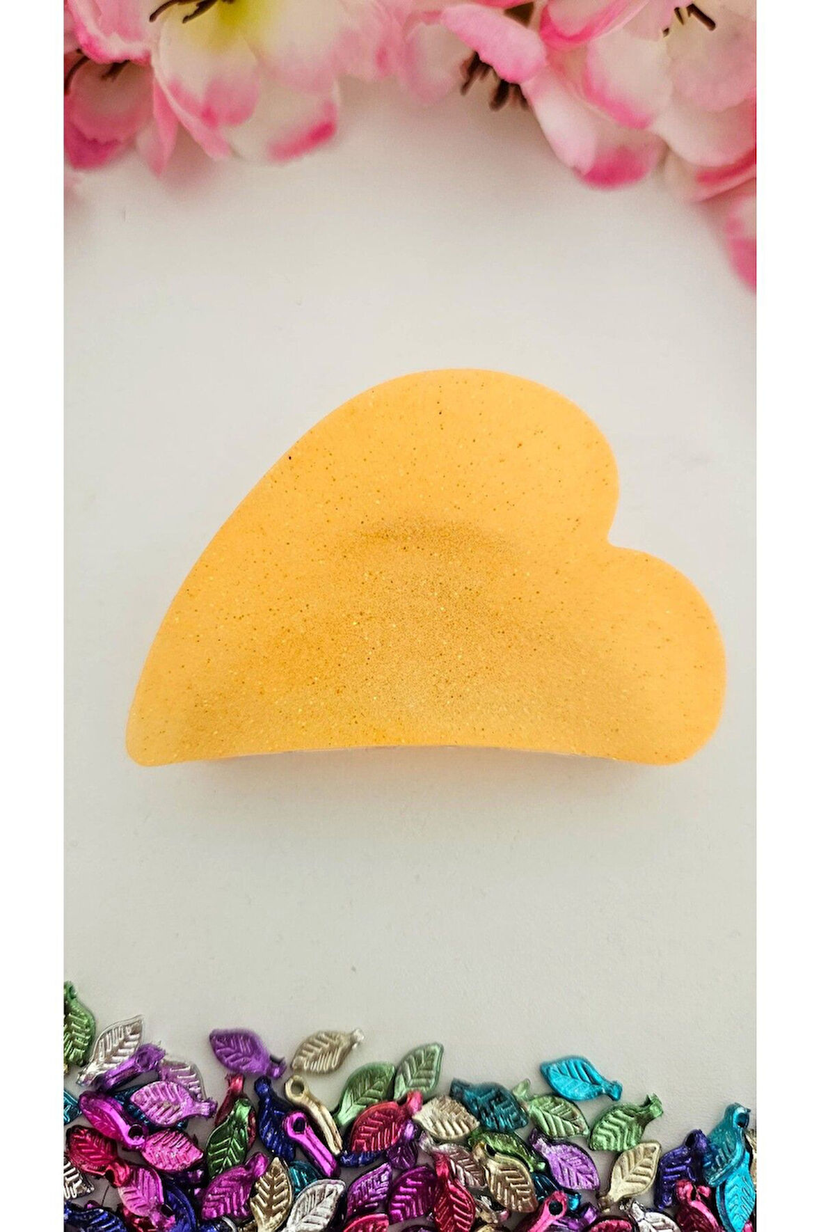 Kalp Lüks Toka Karanlıkta Parlar 7 cm