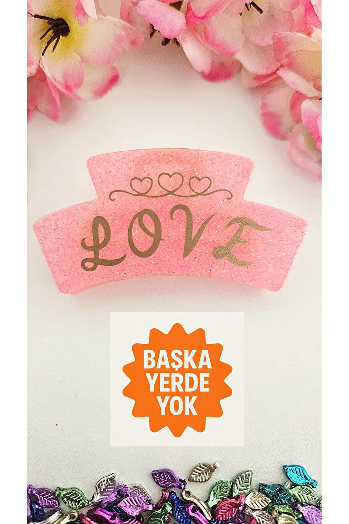 Karanlıkta Parlayan Fenomen Love Mandal Toka 7 cm