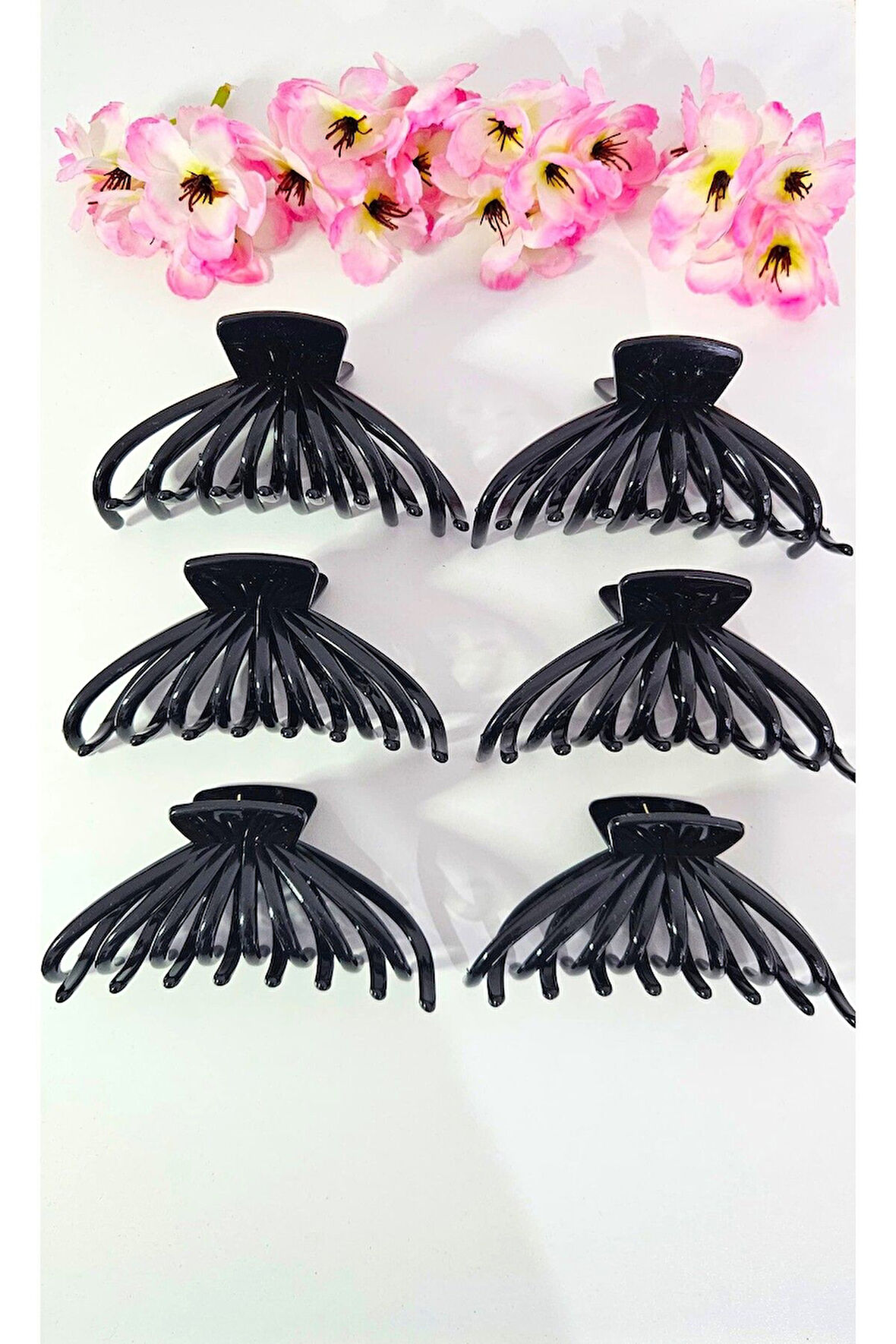 6 adet Kadın Mandal Toka Büyük Boy 11 cm