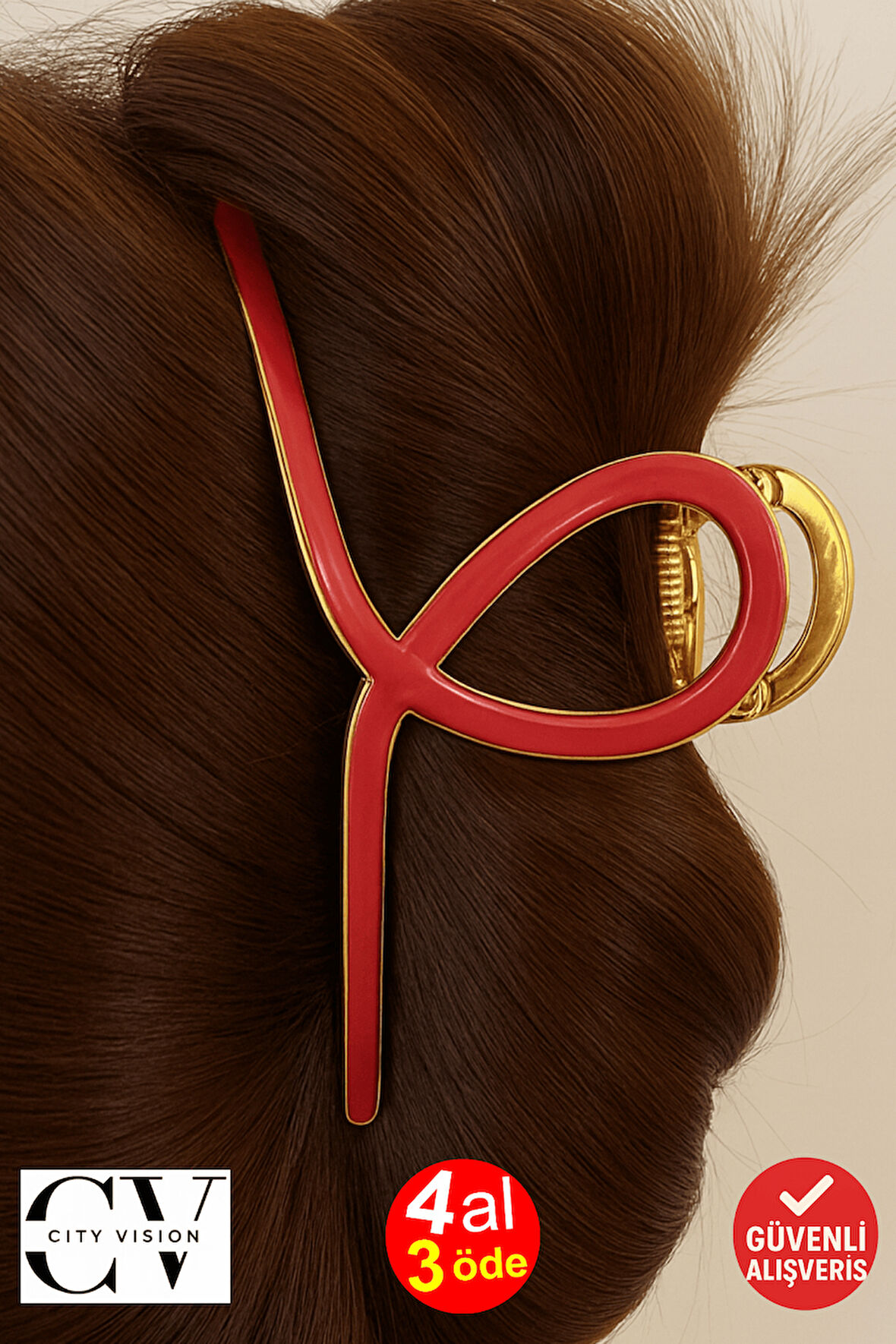 Fuşya Renk Altın Metal Mandal Toka 11 cm Büyük Boy – Güçlü ve Şık