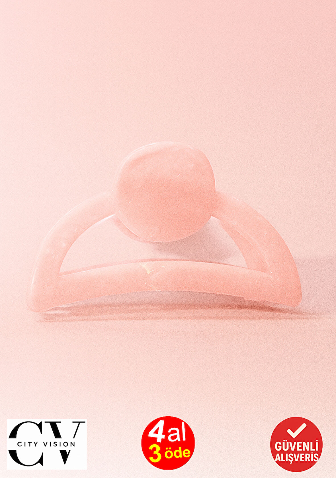 Pudra Parıltılı Oval Model Asetat Mandal Saç Tokası 9 cm – Şık ve Dayanıklı 