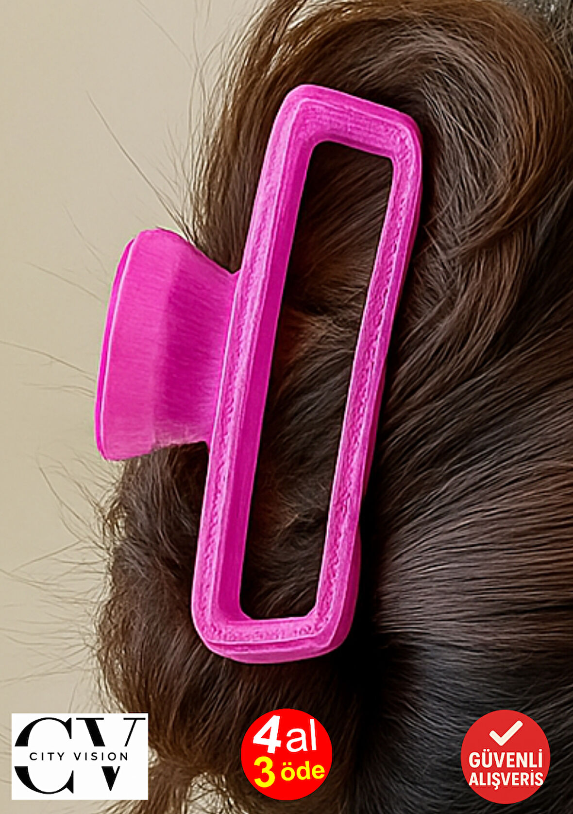 Simli Lavanta Renk Oval Model Mandal Toka 11 cm - Şık ve Dayanıklı