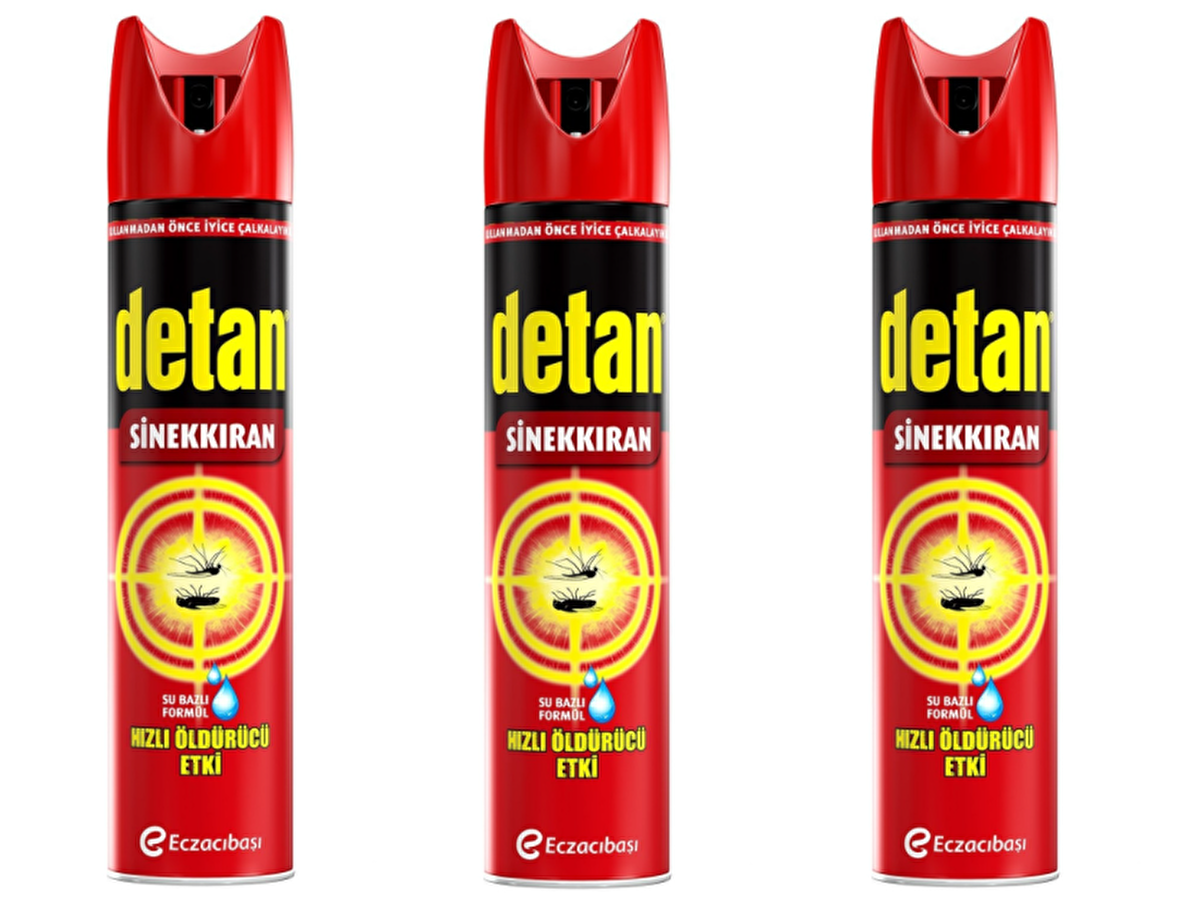 DETAN SİNEKKIRAN SU BAZLI AERESOL 275 ML x 3 ADET