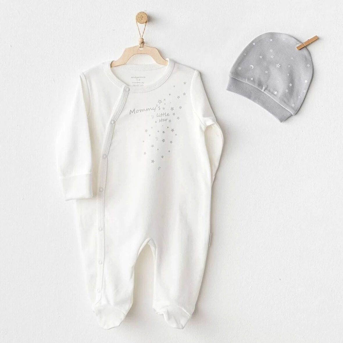 Andywawa Ac25705 Mommy's Little Star Tulum Takım Ekru
