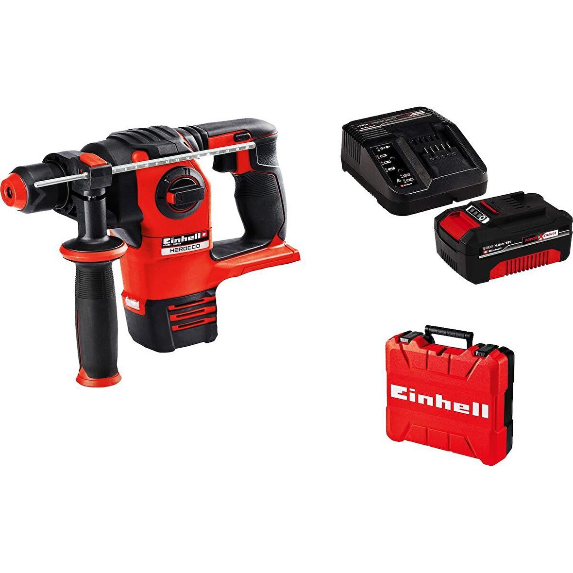 Einhell Herocco Şarjlı Kırıcı Delici Hilti Ve 4.0ah Tek Akü Şarj Aleti