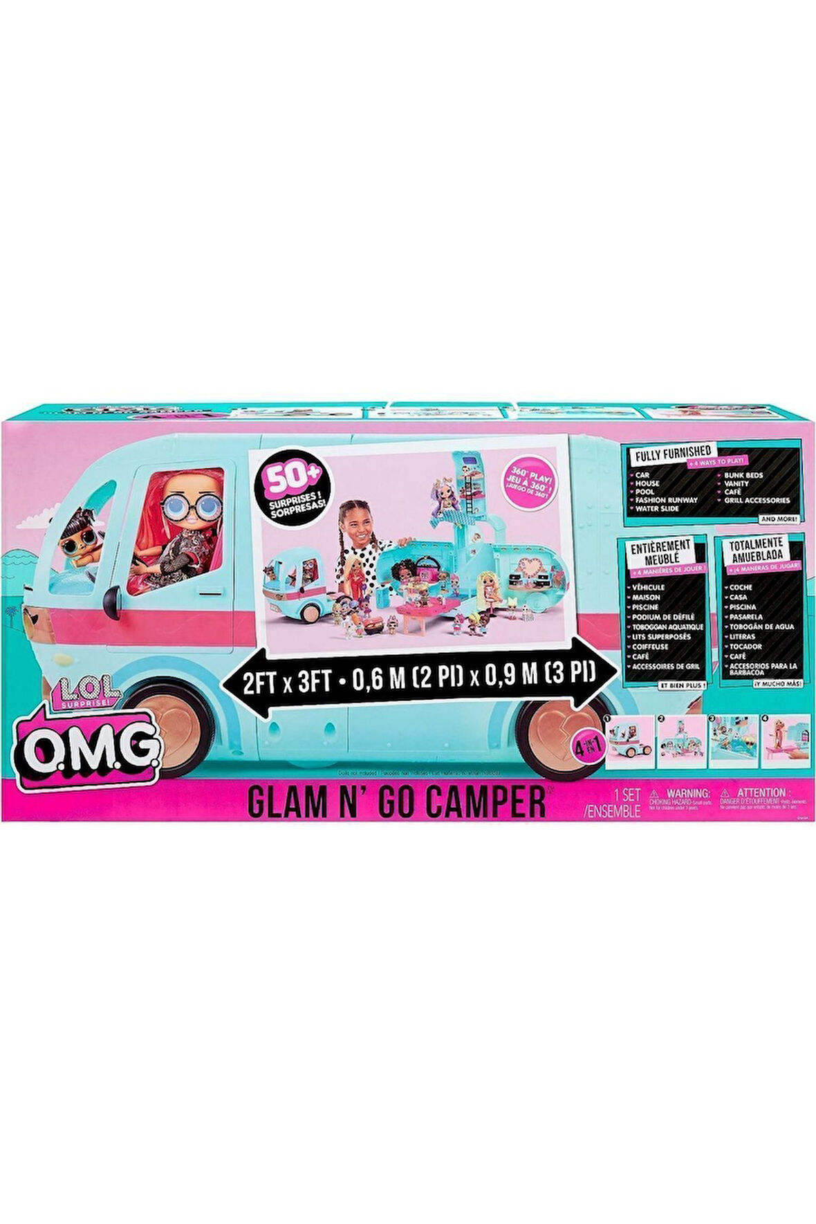 Civciv Oyuncak L.O.L. Surprise OMG Glam N' Go Camper Moda Karavan 4 In 1