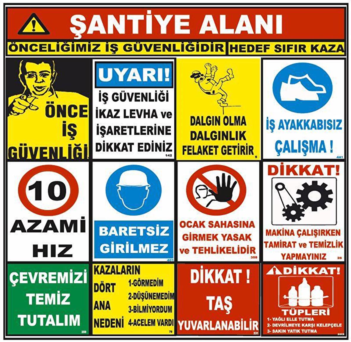 Şantiye İnşaat Alanı İnşaat Uyarı Levhası