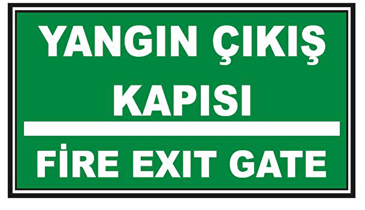 Fosforlu Yangın Çıkış Kapısı- Fire Exit Levhası  - Fotolümenli