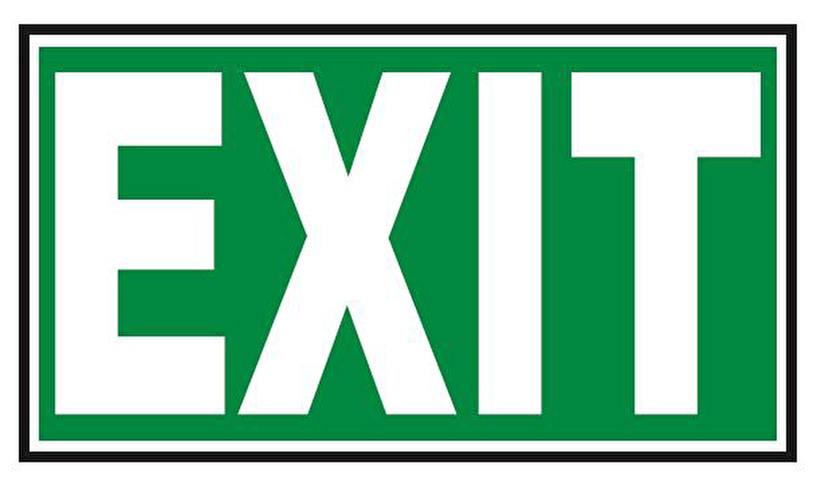 Fosforlu Exit Levhası  - Fotolümenli