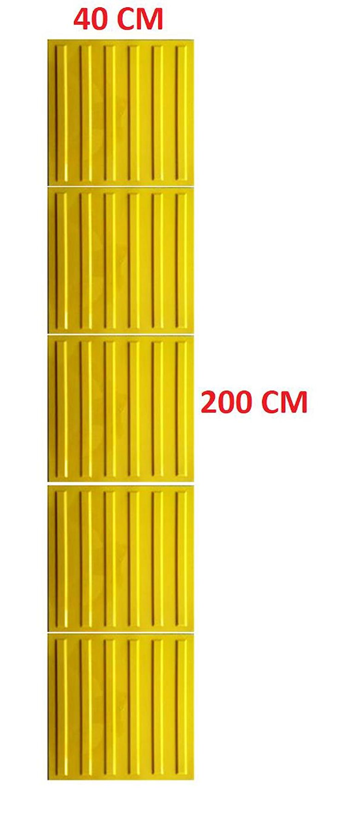 5 Adet Hissedilebilir Yürüme Yüzeyi (Uyarıcı Tip) Zemin İşaretleme Çizgi 400*400 mm