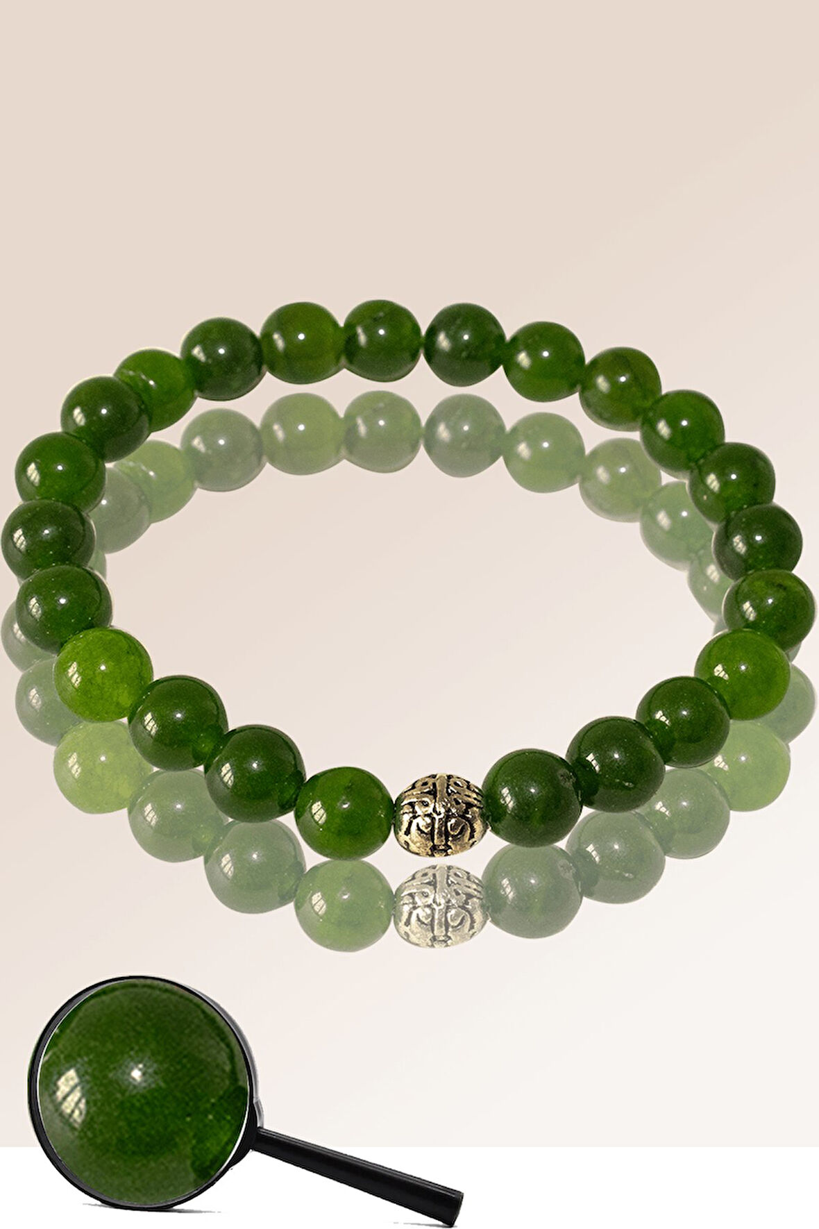 Sertifikalı Zebercet - Peridot Taşı Bileklik - Gümüş Aparatlı