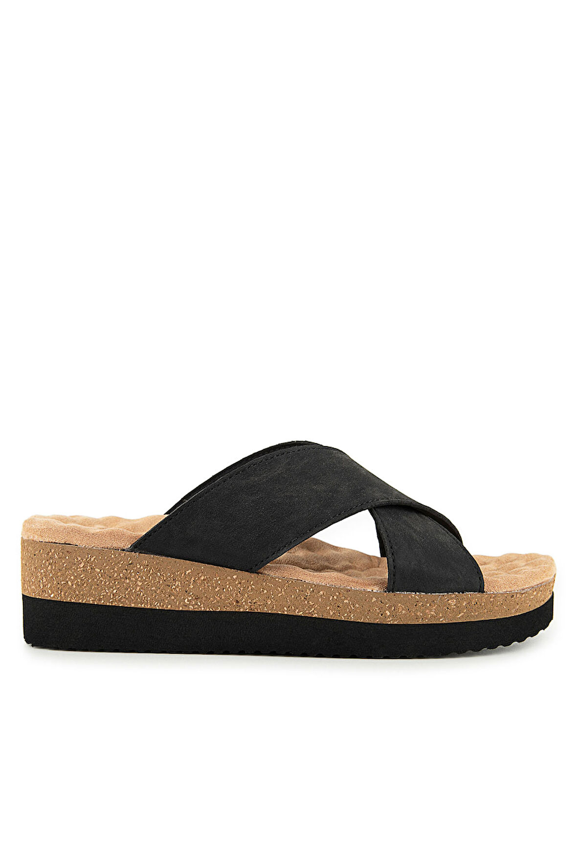 MUYA FAST ANATOMİK TABAN TOPUK DİKENİ KADIN TERLİK NUBUK SİYAH