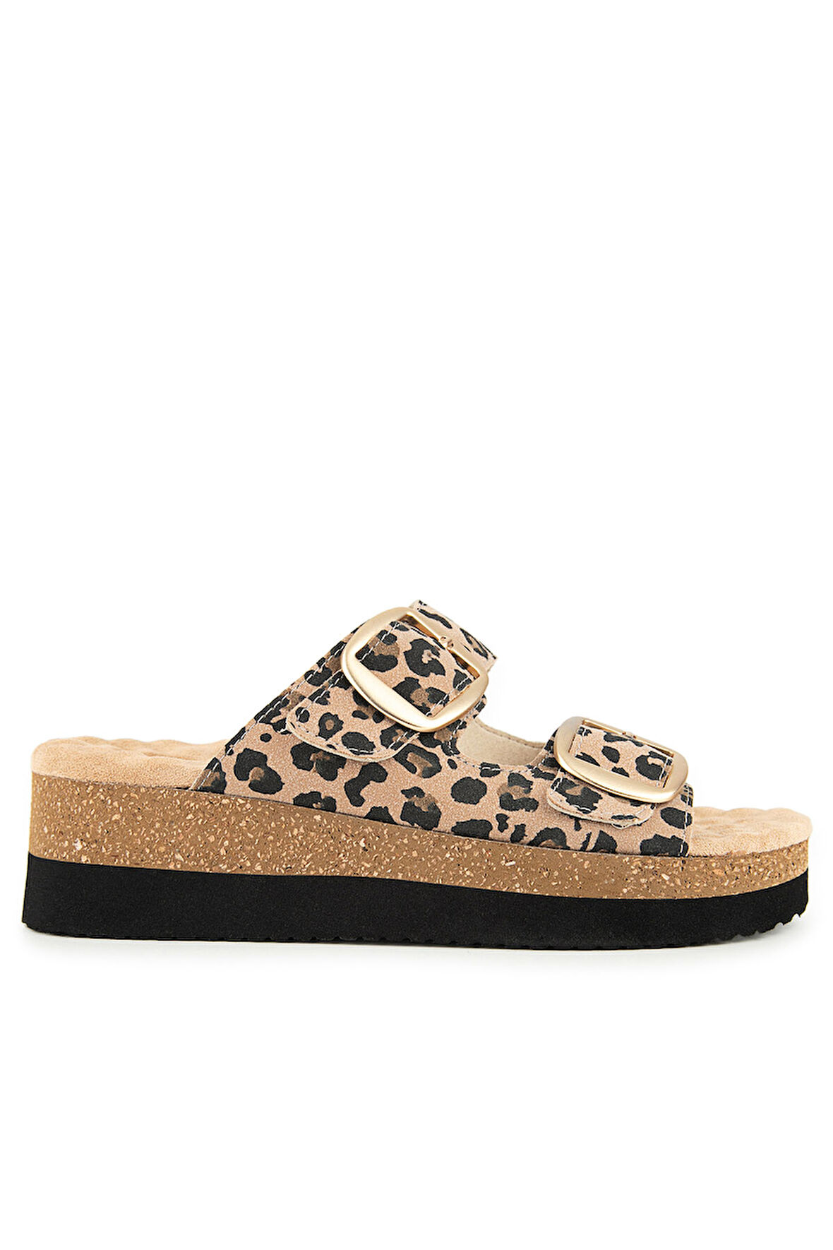 MUYA PANTAİ ANATOMİK TABAN TOPUK DİKENİ KADIN TERLİK LEOPAR