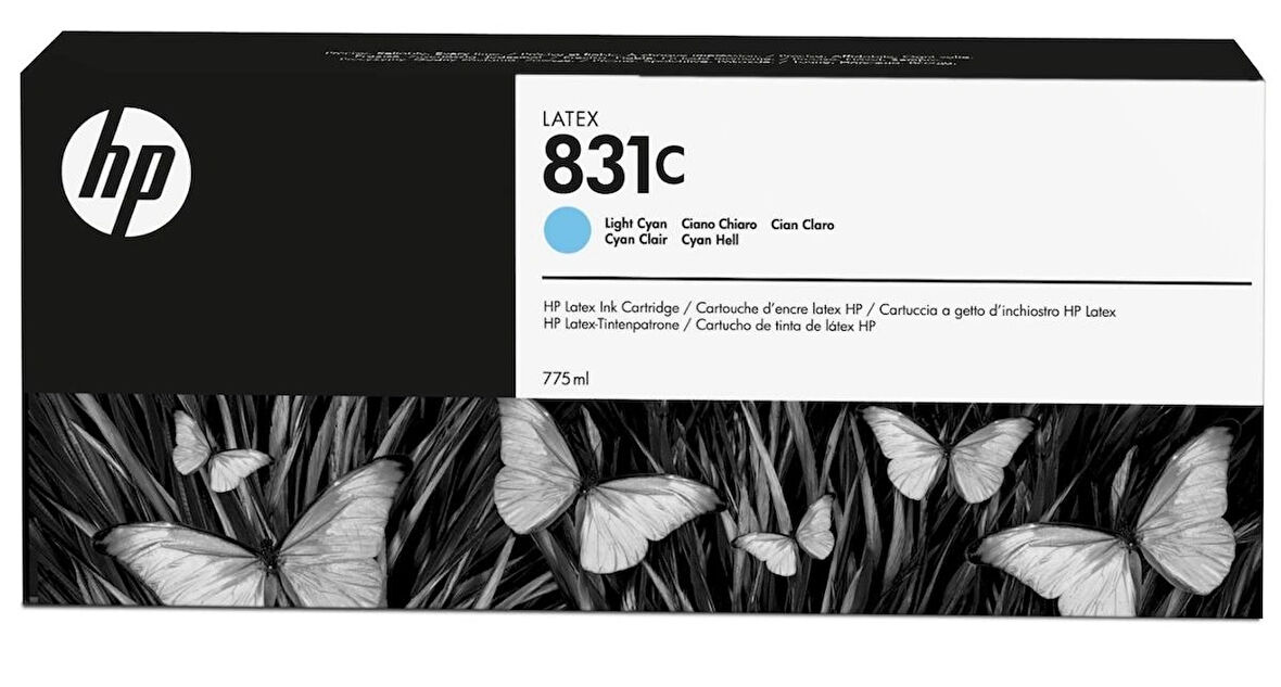 HP 831C Light Cyan 775 ml. Açık Mavi Orijnal Latex Mürekkep Kartuşu (CZ698A)