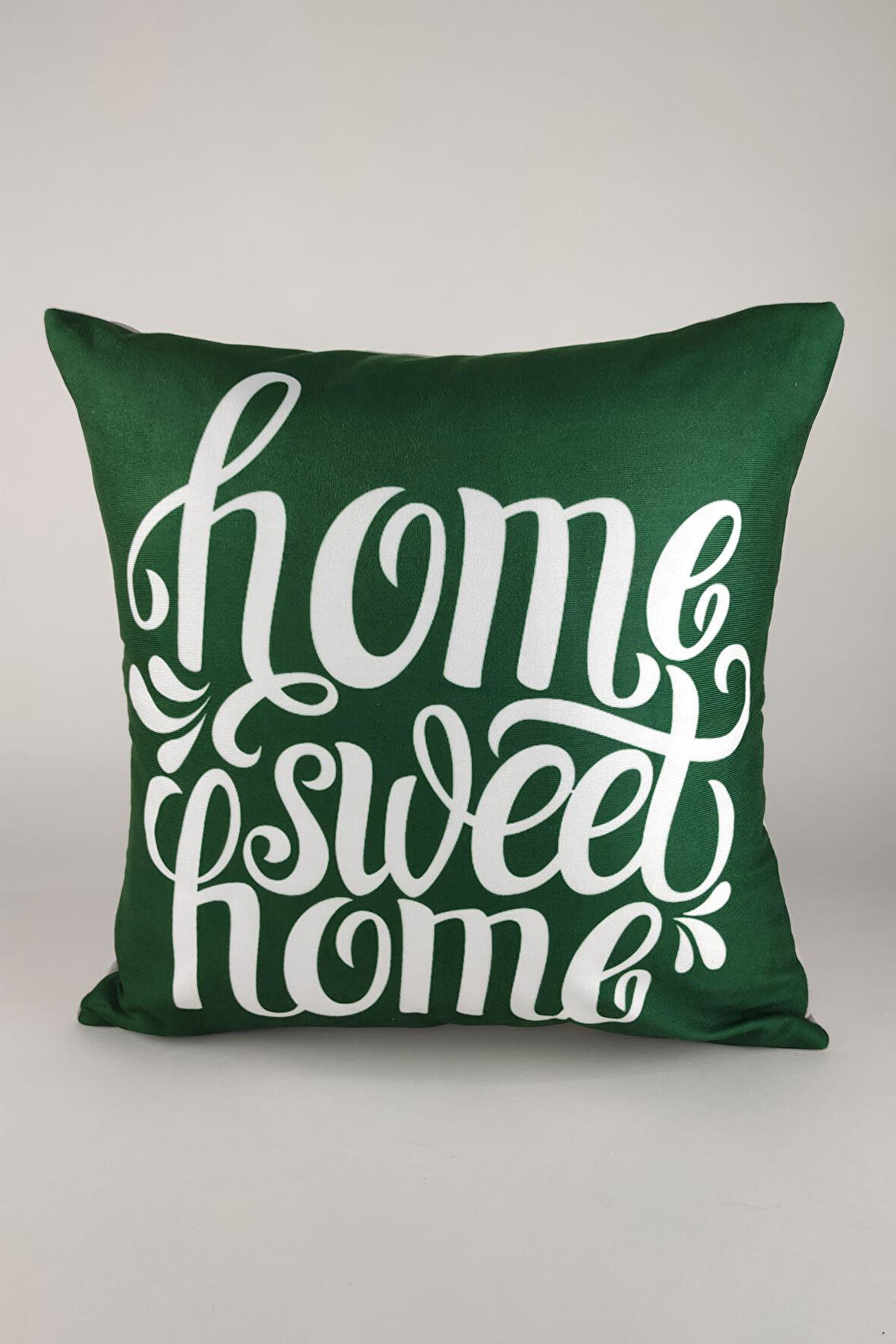 Yeşil Home Sweet Kırlent Kılıfı-37