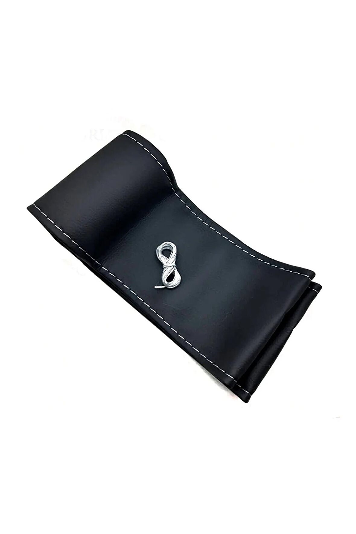 Vw Caddy Uyumlu Deri Dikmeli Direksiyon Kılıfı Soft Gri Ipli 38×10.5cm