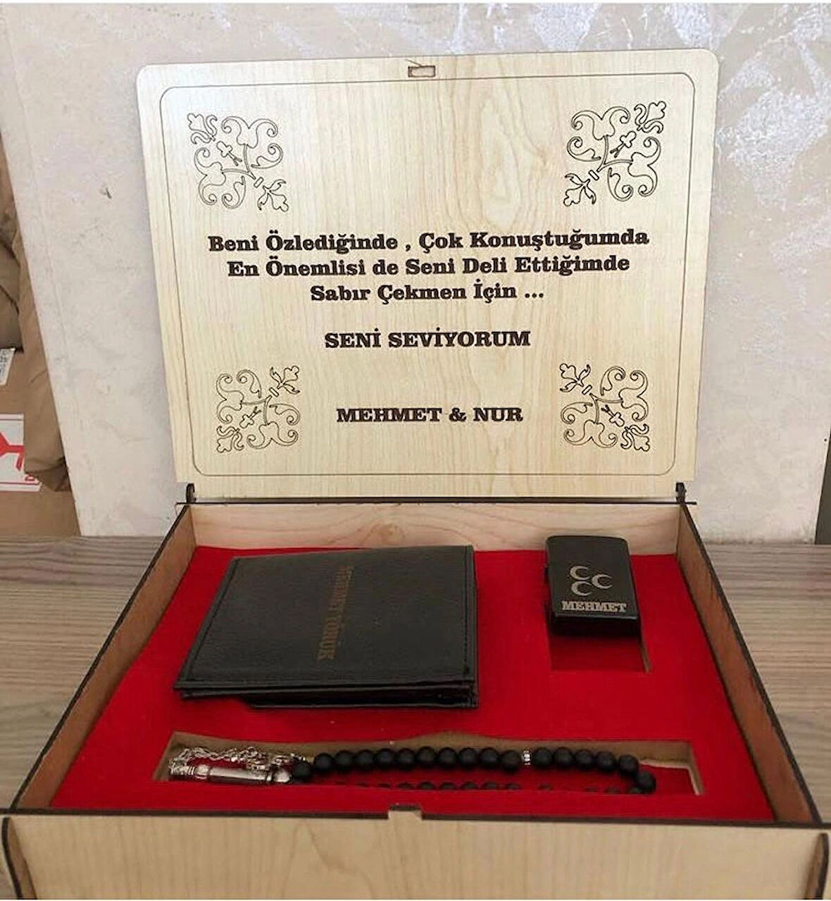 Çakmak tesbih cüzdan kutu