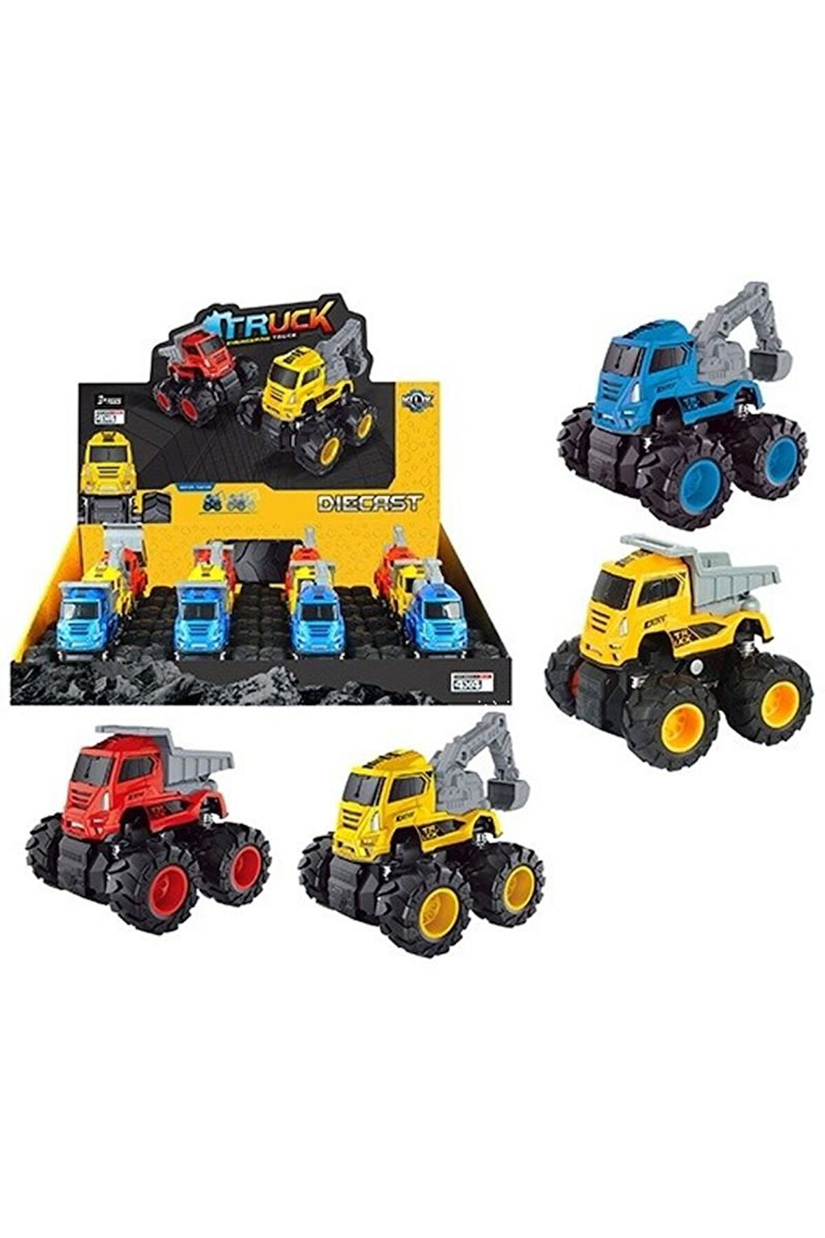 Erkek Çocuk Oyuncak SÜRTMELİ DİE-CAST 4X4 3 ASORTİ -VRD Kız Çocuk Eğitici Oyuncaklar