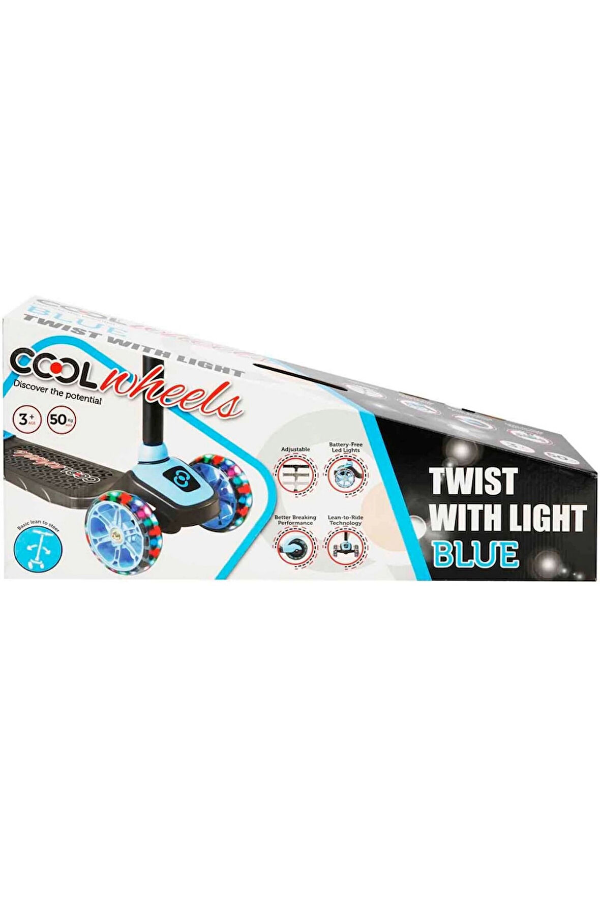 Erkek Çocuk Oyuncak Twist 3 Tekerlekli Işıklı Scooter Mavi Kız Çocuk Eğitici Oyuncaklar