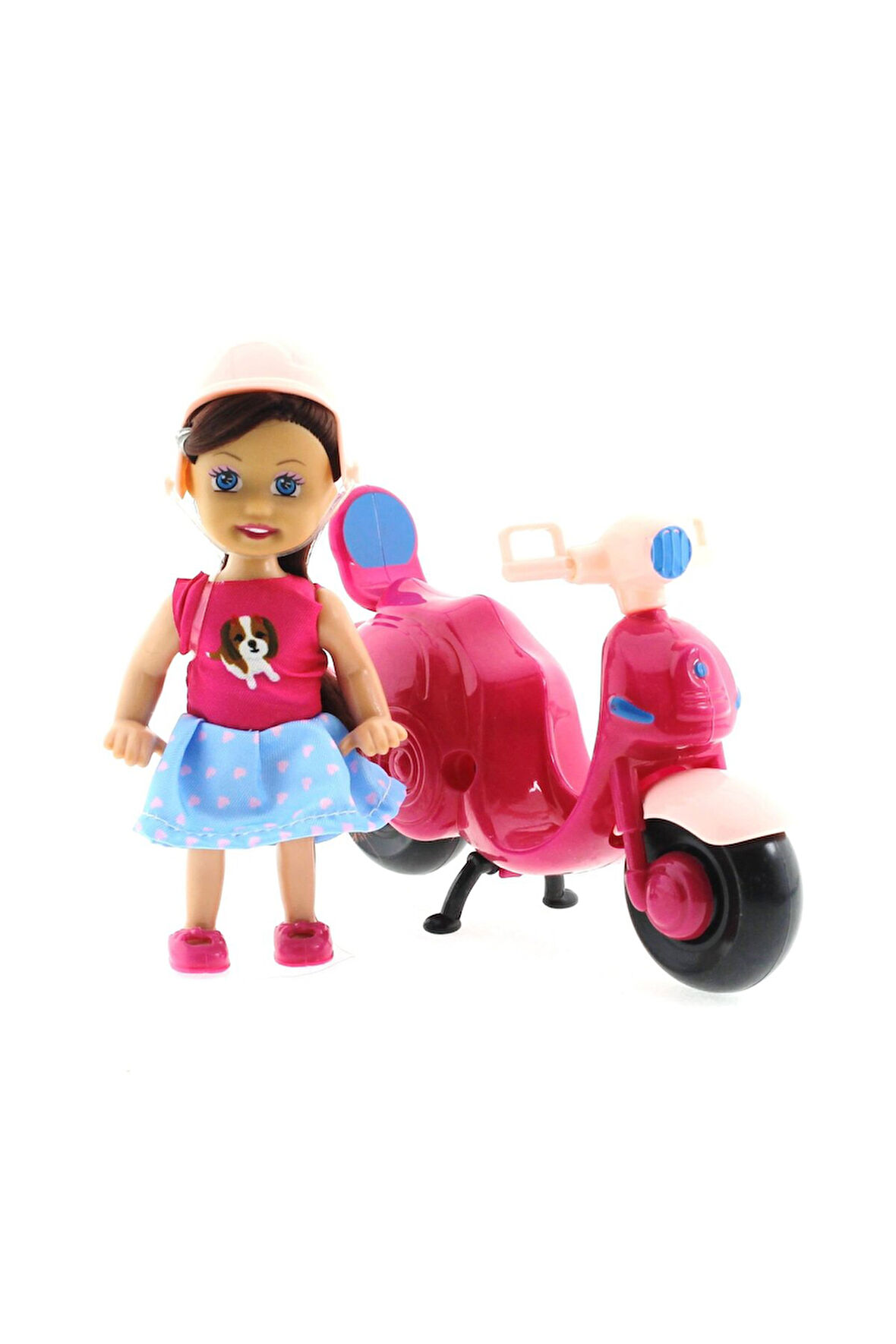 Erkek Çocuk Oyuncak Cute Doll Mini Bebek ve Mor Vespa Kız Çocuk Eğitici Oyuncaklar