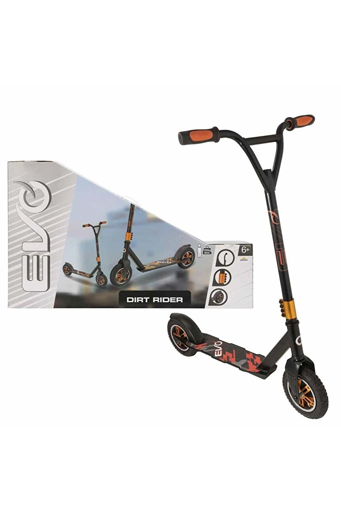 Erkek Çocuk Oyuncak EVO SCOOTER 2TKR DIRT RİDER MAX 100KG Kız Çocuk Eğitici Oyuncaklar