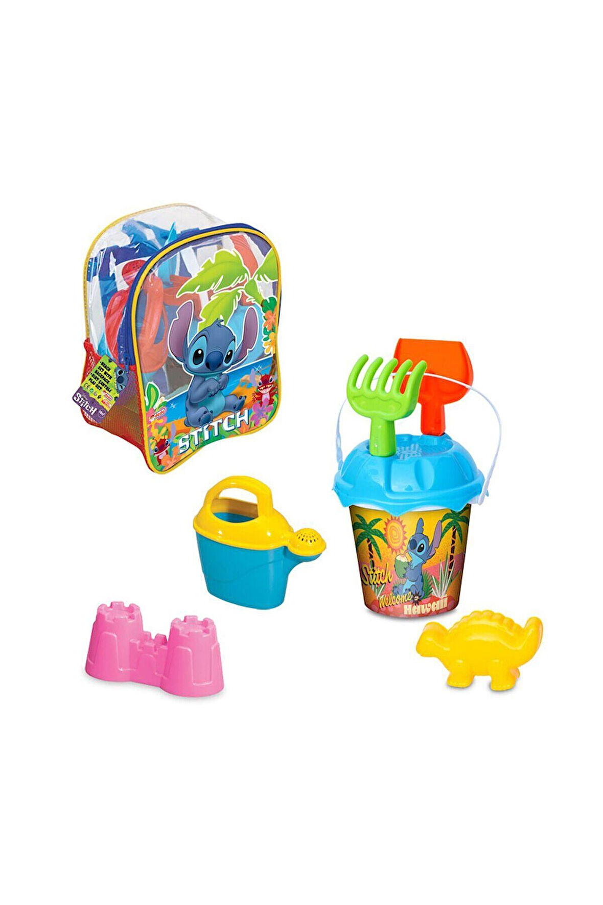 Erkek Çocuk Oyuncak 04063 Stitch Resimli Sırt Çantası Plaj Seti Kız Çocuk Eğitici Oyuncaklar