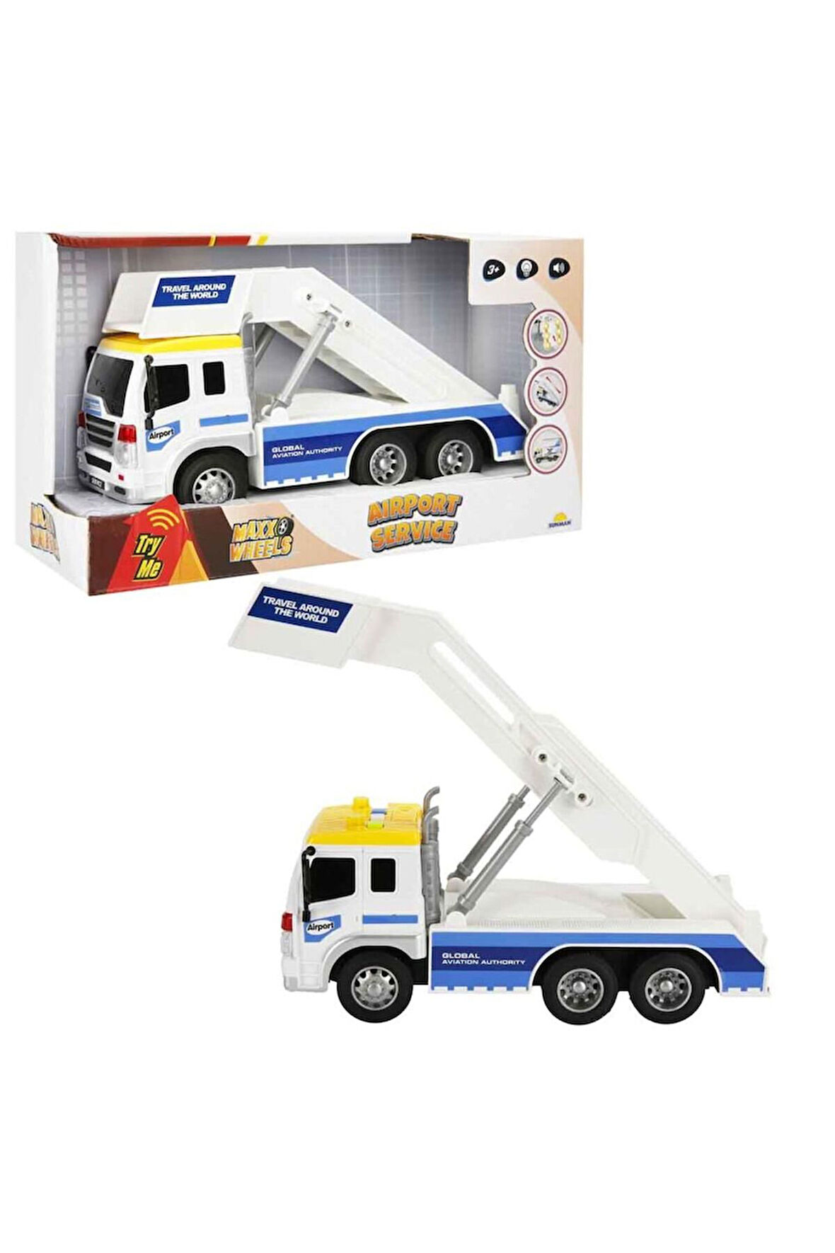 Erkek Çocuk Oyuncak MXX 1/16 HAVAALANI ARACI SES/IŞIK -SUN Kız Çocuk Eğitici Oyuncaklar
