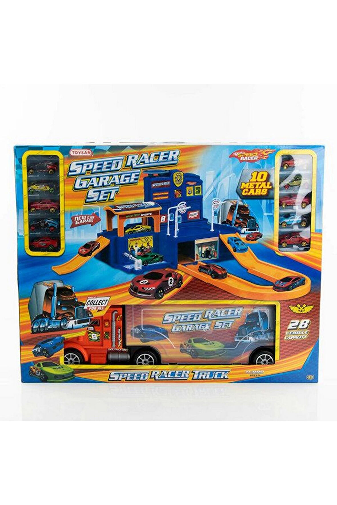 Erkek Çocuk Oyuncak Garaj Seti ve 10 Metal Araba Kız Çocuk Eğitici Oyuncaklar