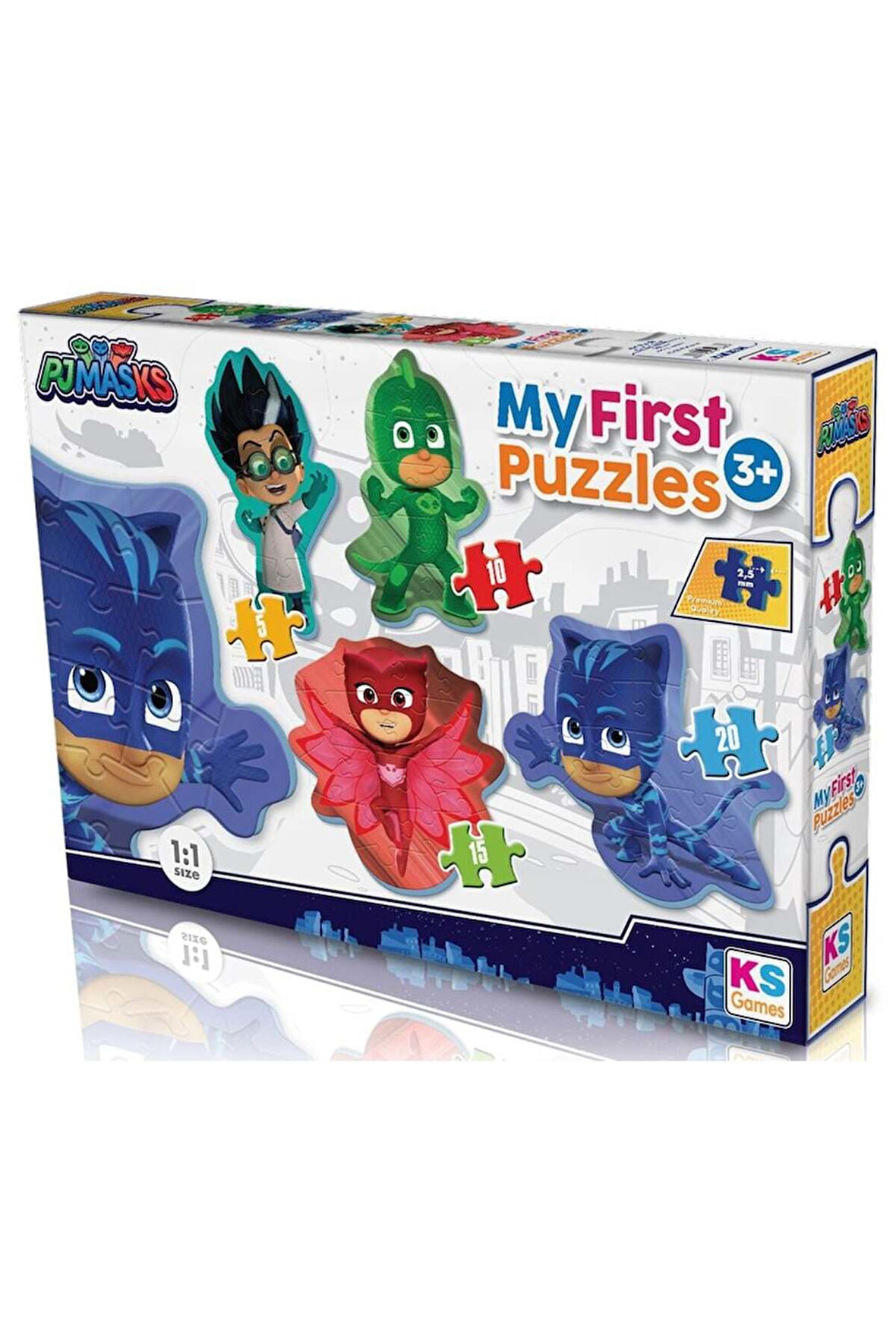 Erkek Çocuk Oyuncak KS Baby Puzzle Pijamaskeliler My First Puzzle 4 in 1 Çerçevesiz Kız Çocuk Eğitic