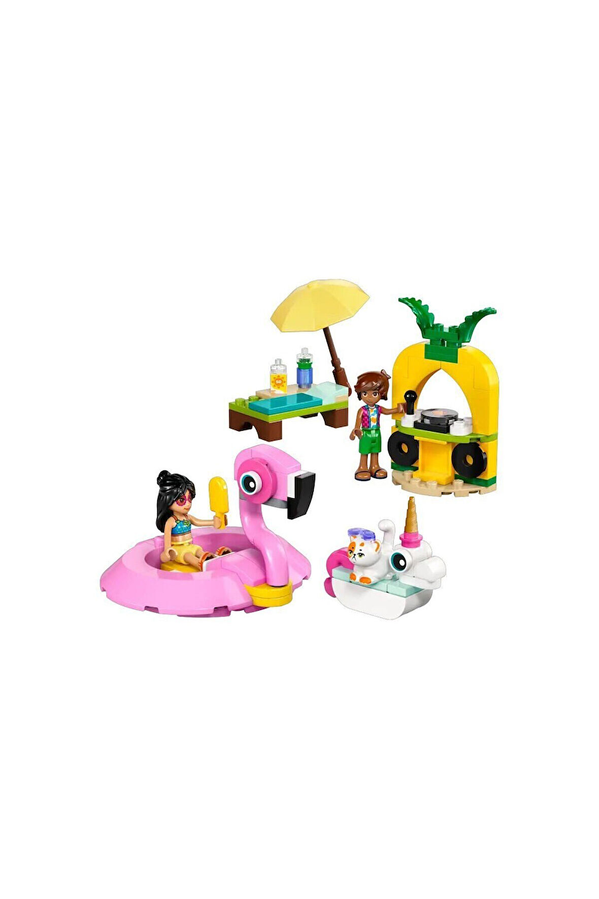 Erkek Çocuk Oyuncak 42658 Friends Unicorn ve Flamingo Havuz Partisi 99 parça +5 yaş Kız Çocuk Eğitic