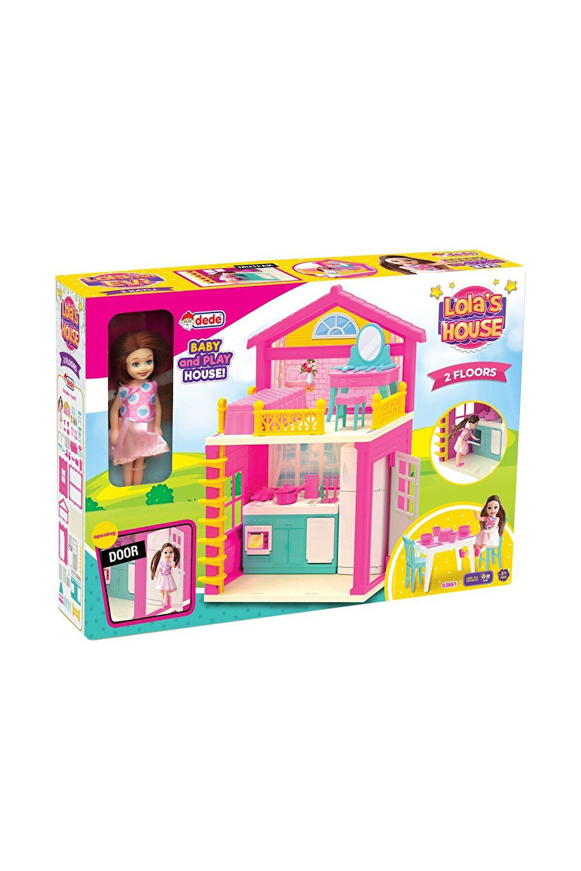 Erkek Çocuk Oyuncak 03661 Dede, Lola'nın 2 Katlı Evi / +3 yaş Kız Çocuk Eğitici Oyuncaklar