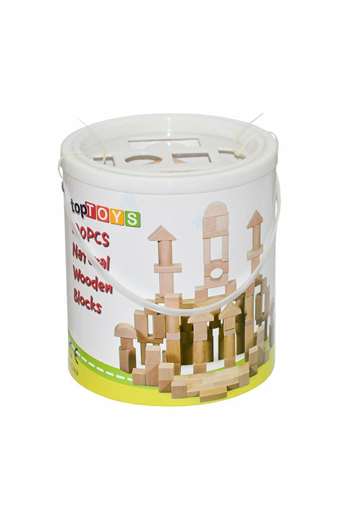 Erkek Çocuk Oyuncak CS-8831 Natural Ahşap Blok Seti 100 Parça -Chiva Kız Çocuk Eğitici Oyuncaklar