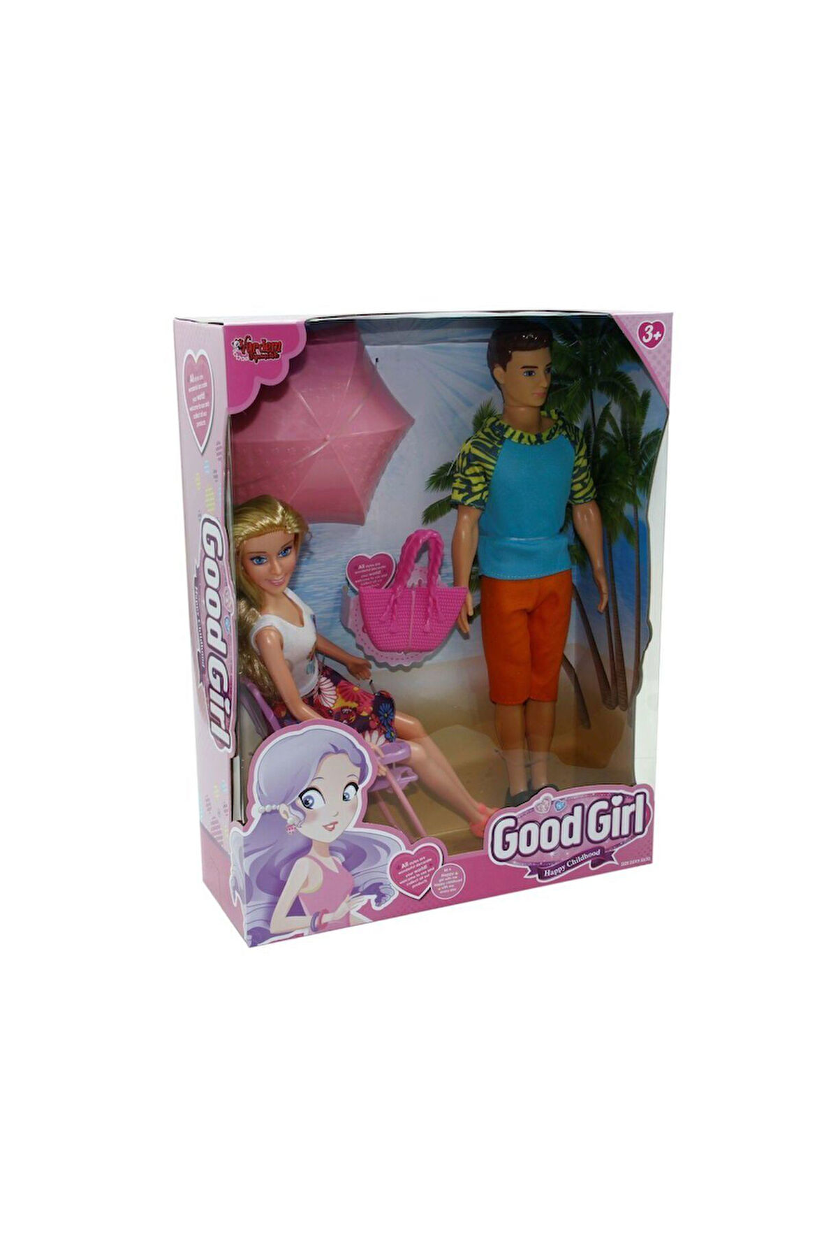 Erkek Çocuk Oyuncak WG-115149 Kutulu 29cm Tatil Yapan Kız Çocuk ve Arkadaşı - Vardem Oyuncak Kız Çoc