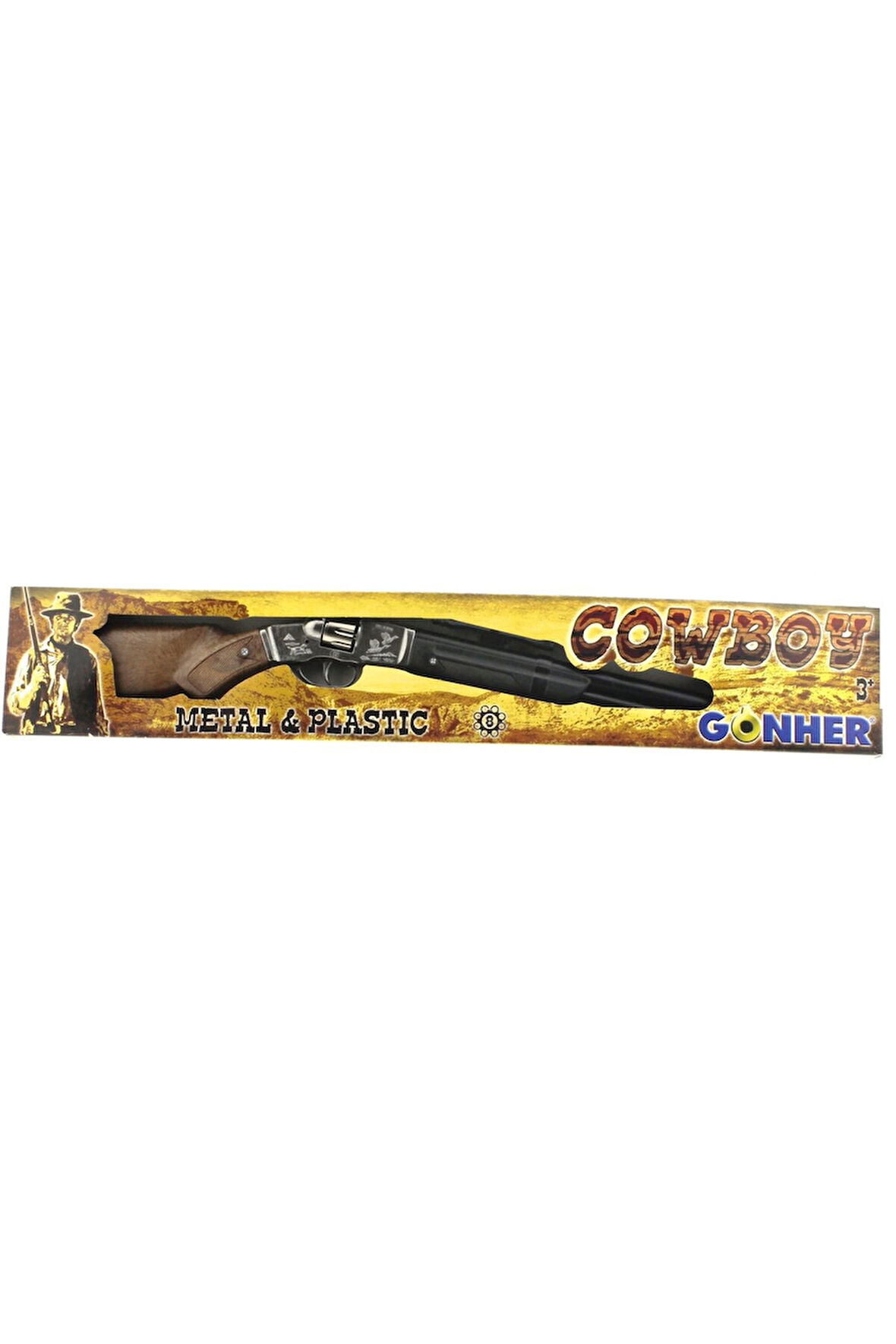 Erkek Çocuk Oyuncak Gonher 8'li Plastik Kowboy Tüfeği Kız Çocuk Eğitici Oyuncaklar