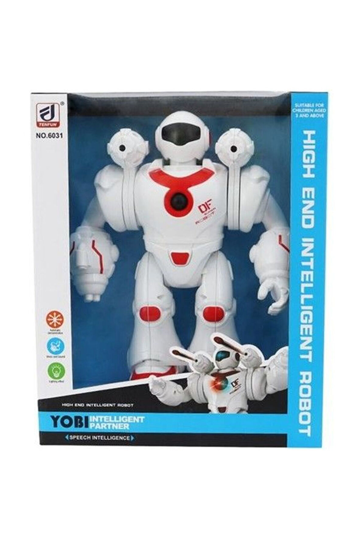 Erkek Çocuk Oyuncak Füze Atan Sesli ve Işıklı Robot Kırmızı-Beyaz Kız Çocuk Eğitici Oyuncaklar