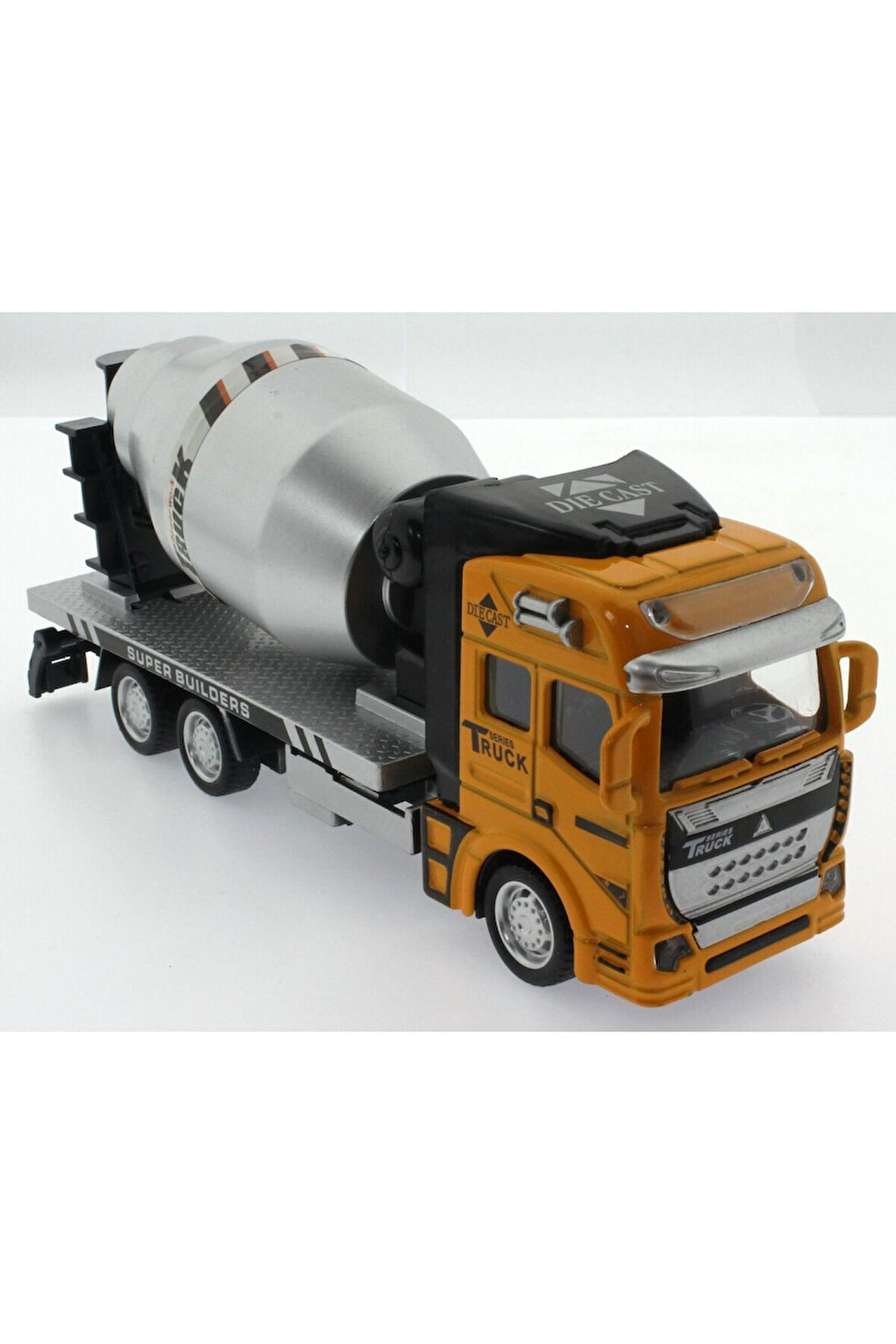 Erkek Çocuk Oyuncak Die Cast Çek Bırak Sarı Mikser Kız Çocuk Eğitici Oyuncaklar