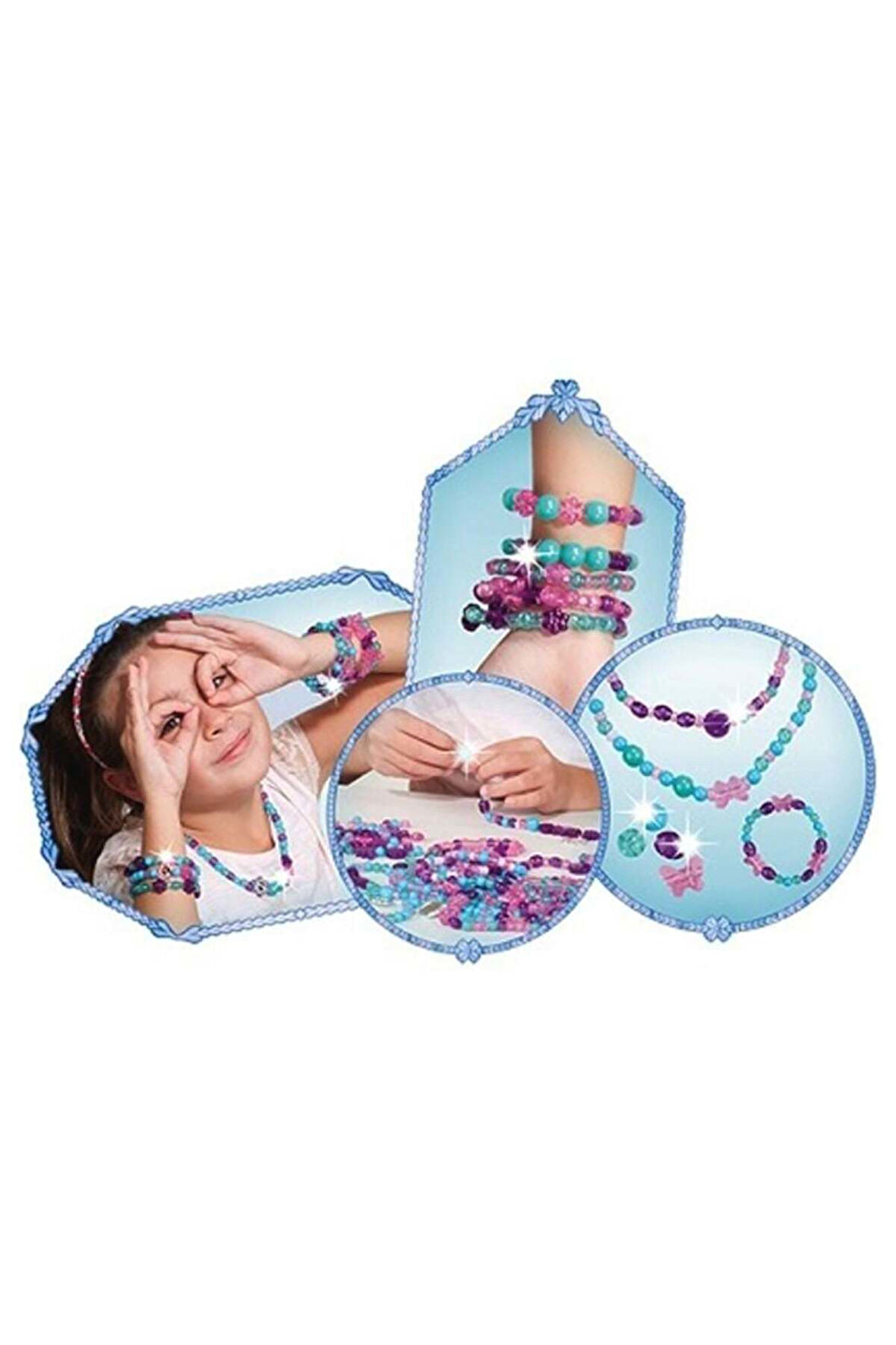 Kız Çocuk Oyuncak Erkek Çocuk Oyuncak Dede Frozen Çantalı Boncuk Takı Seti Eğitici Oyuncaklar