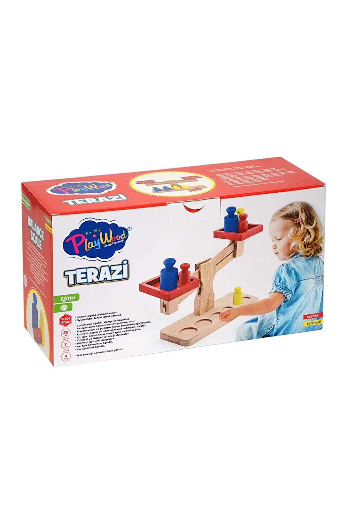 Kutulu Ahşap Terazi - ONY-313 Kız Çocuk Erkek Çocuk Oyuncak Eğitici Oyuncaklar