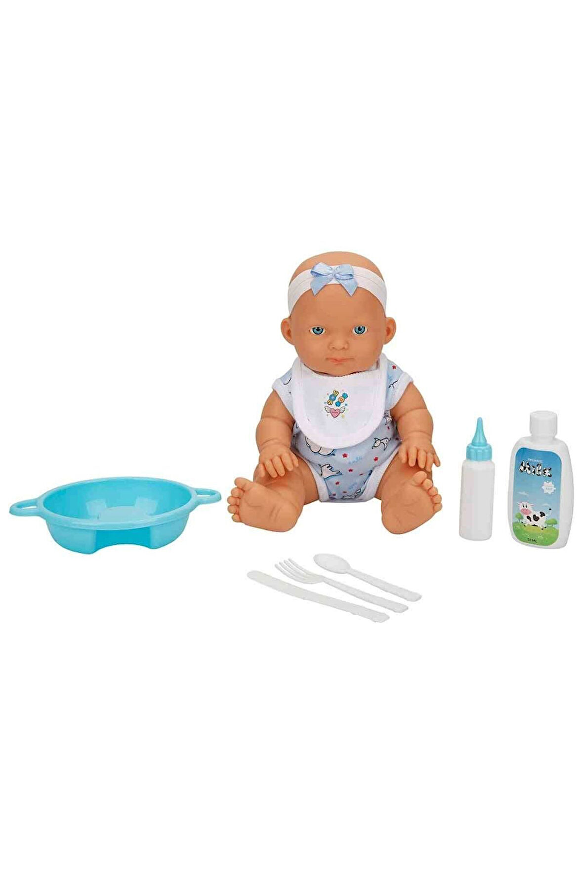 Erkek Çocuk Oyuncak Ada Bebek Yemek Seti 23cm. Kız Çocuk Eğitici Oyuncaklar